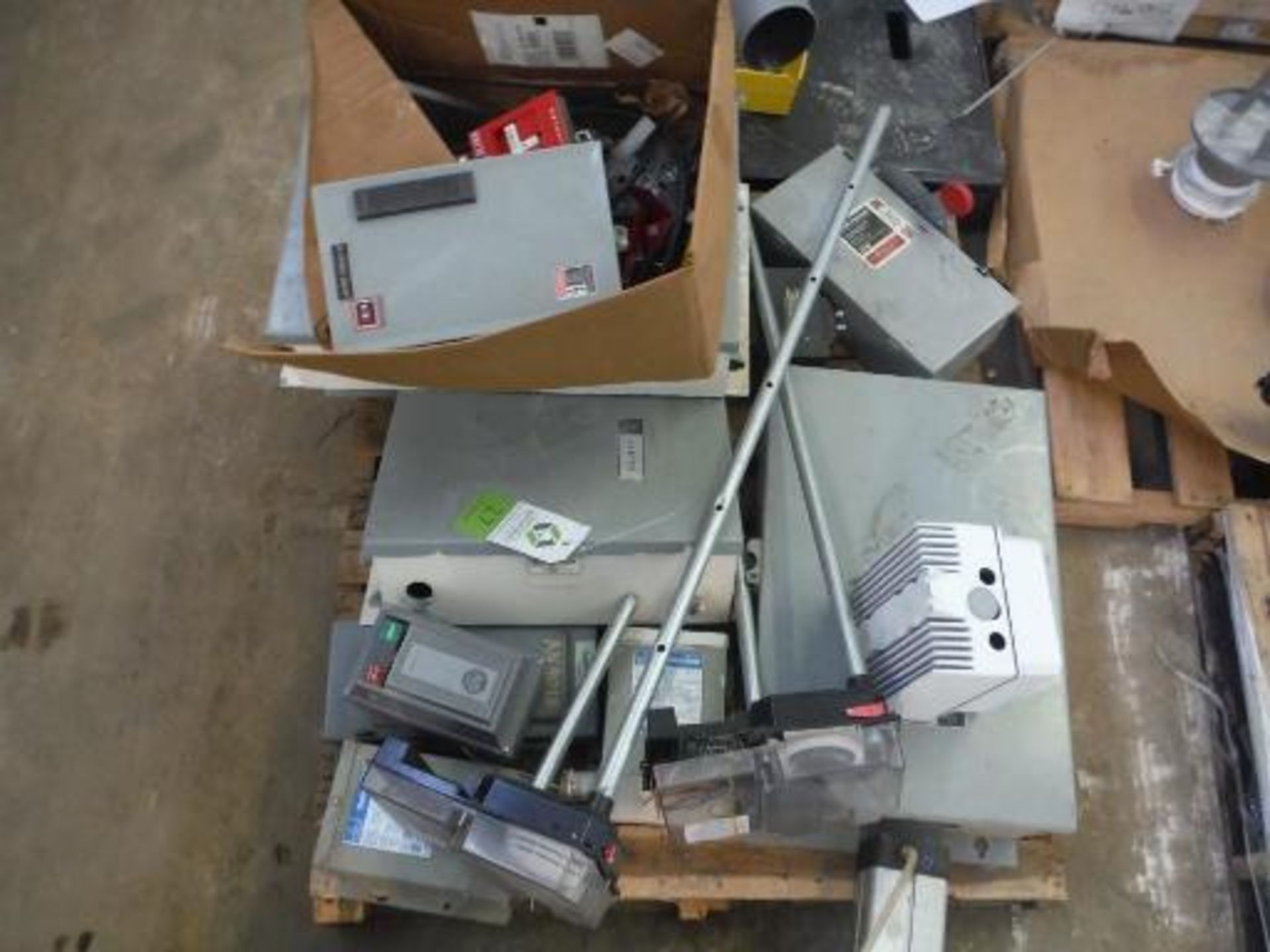 Lot of assorted, control boxes, transformers , disconnects ***___   A Rigging Fee of _ $25 _ will be
