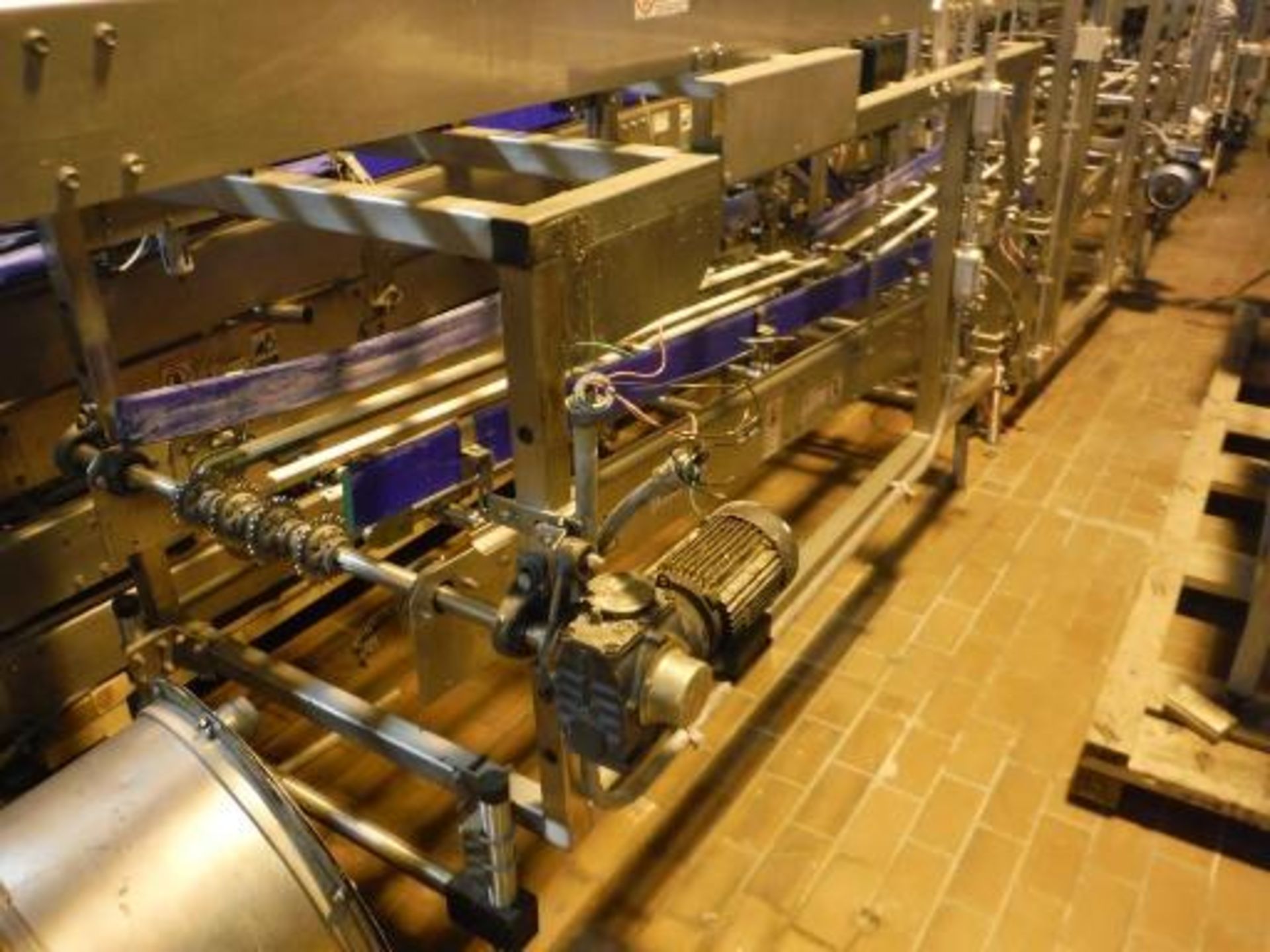 Lot of 5 conveyors approximately 90 in. long x 26 in. wide x 32 in. tall each, SS frames, with - Image 2 of 14