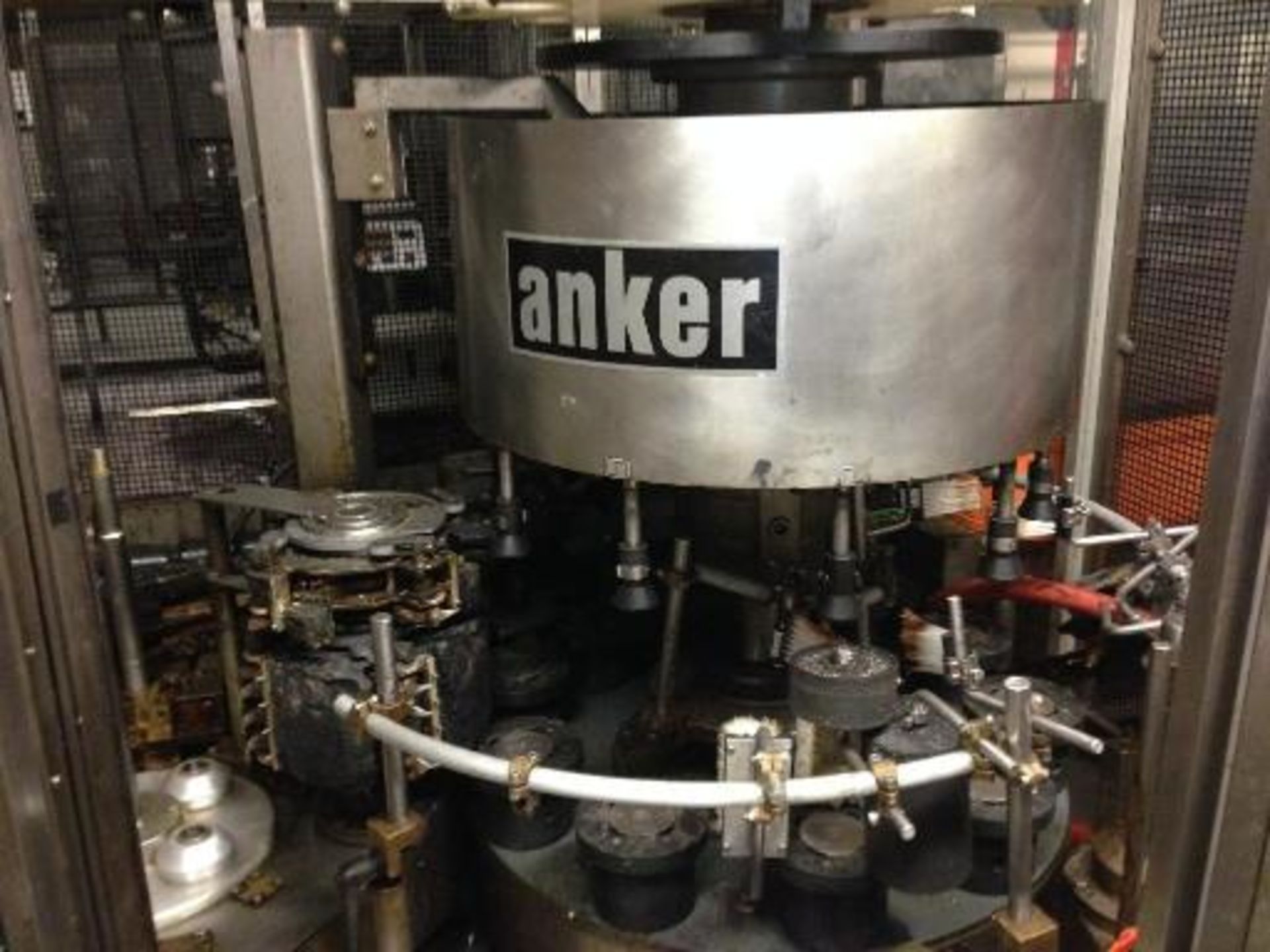 Anker Labeler, machine# 103695072R (1995) model Roland 104RH 10 head rotary labeler, high speed ( - Image 4 of 11