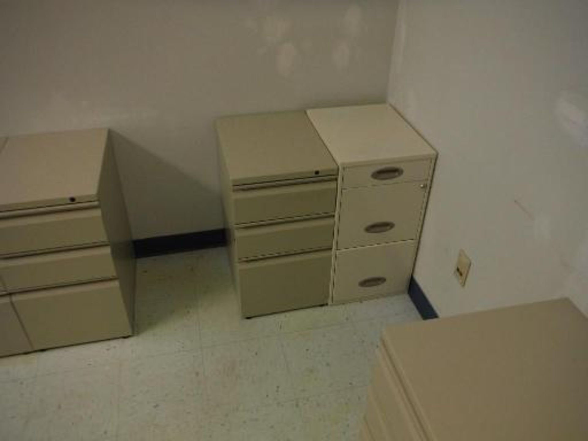Desk Components, Legs, Desktops, and Cabinets for approximately 10 Desks This item located in - Image 12 of 13