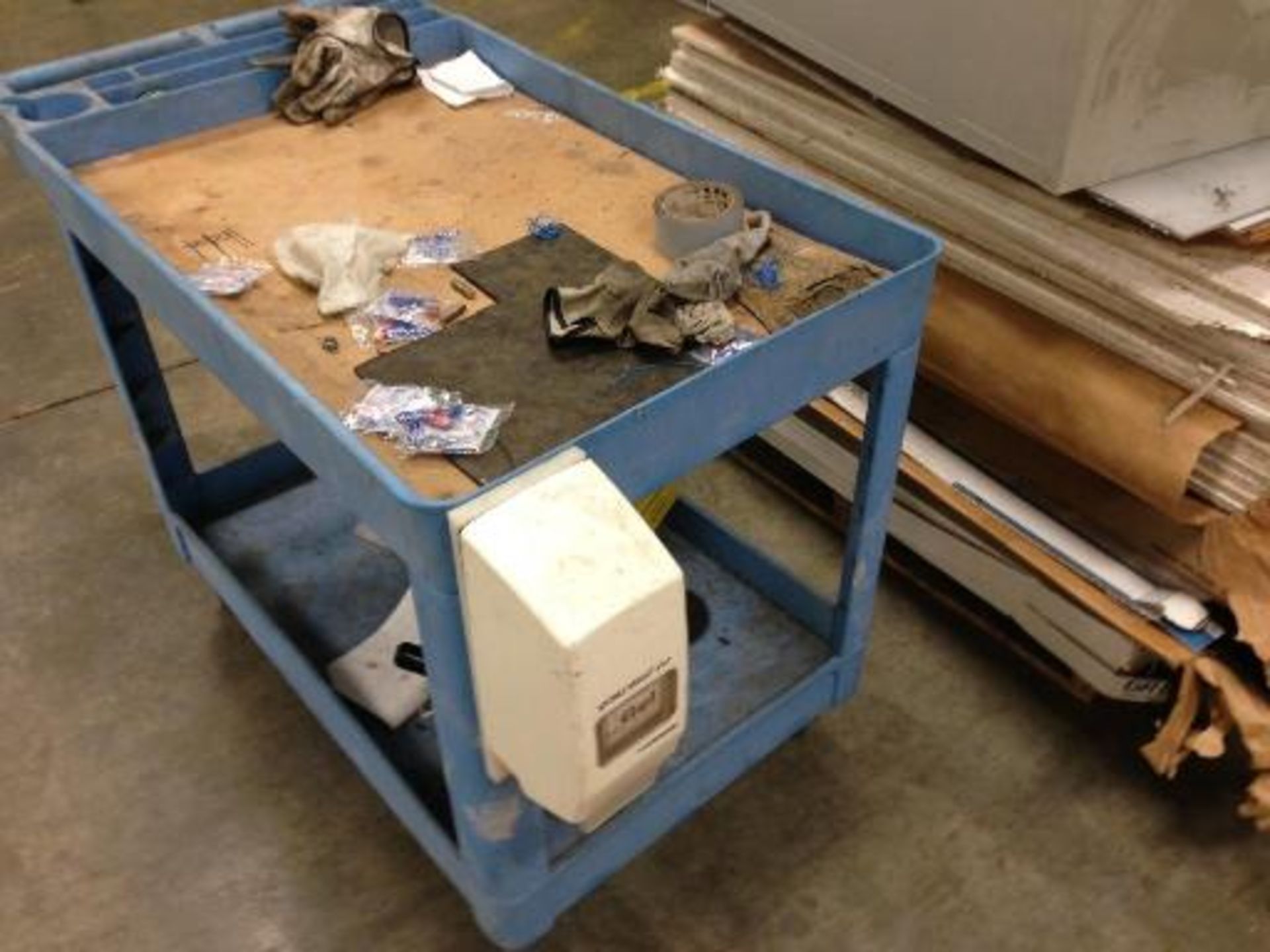 (8) pallets and a cart conveyer parts, heater parts, diaphragm pump parts (LOT) This item located in - Image 3 of 15