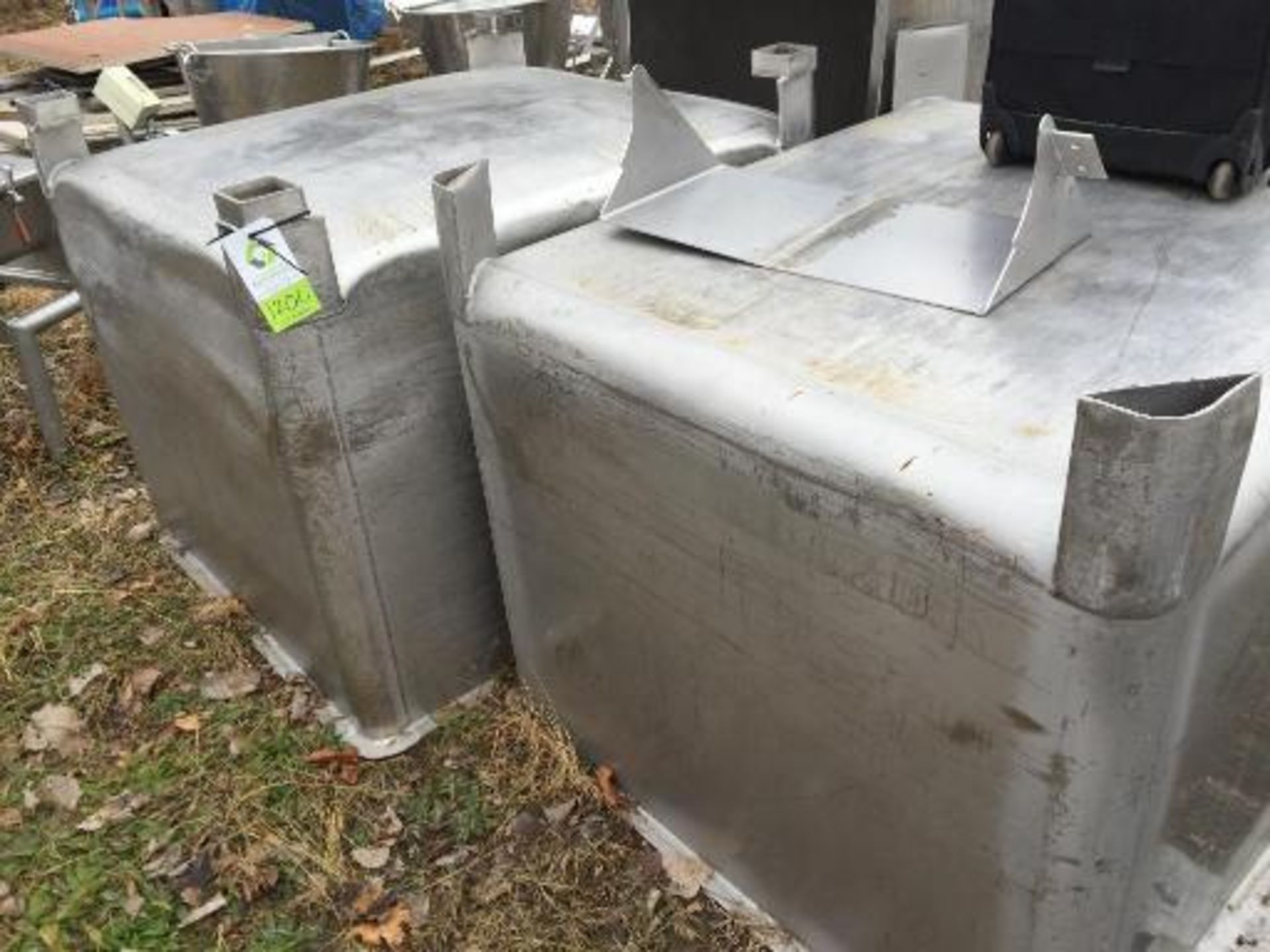 (3) Stainless Steel Bins, 48 in. x 48 in. x 48 in. (EACH) (ET-31906 ) This item located in Troy, - Image 3 of 4
