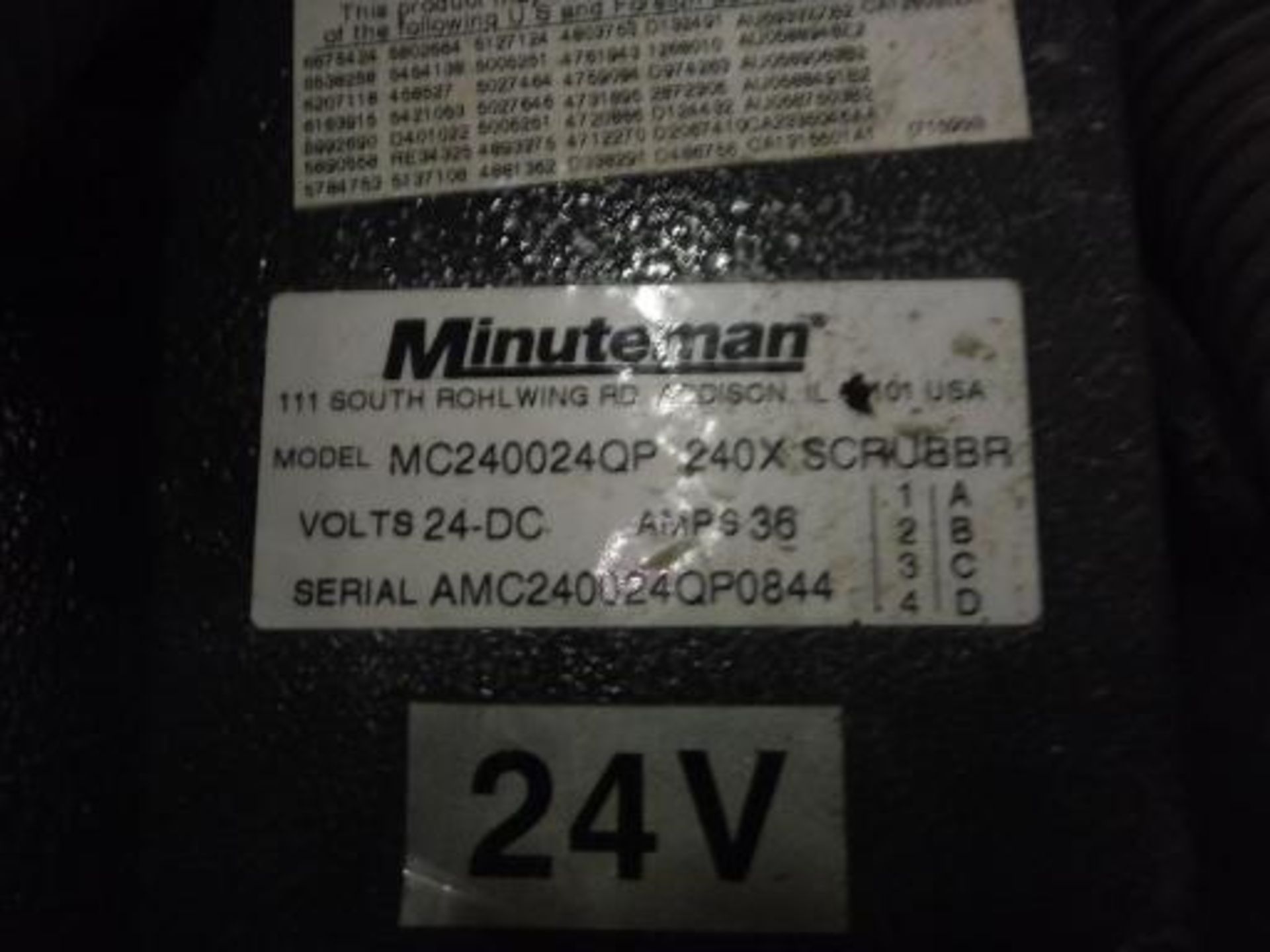 Minuteman 420x Floor Scrubber, Model: MC240024QP, 24 Volts, Asset #: 50900634 (ET-25933) Located - Image 3 of 3