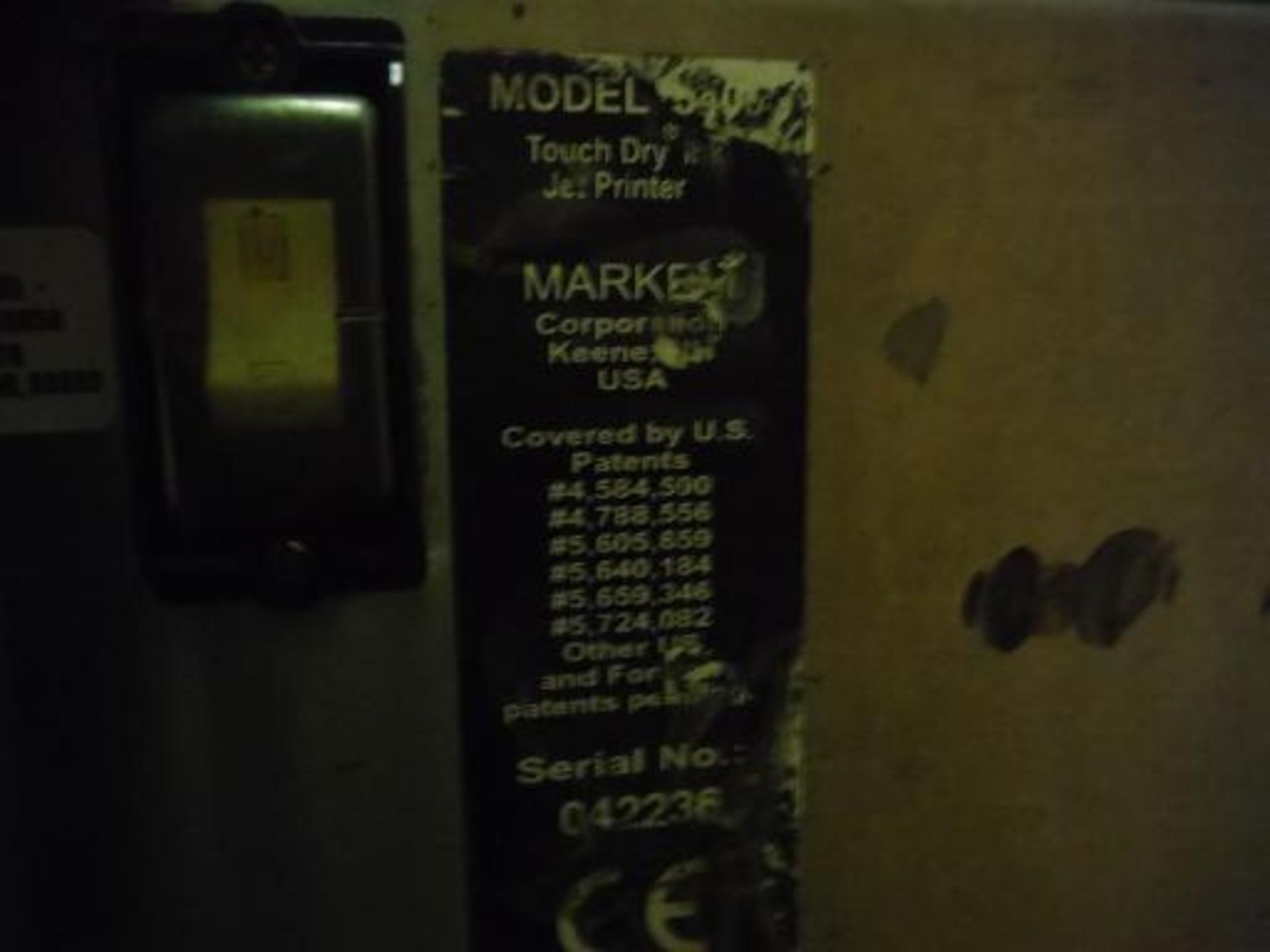 Markem code dater 5000 series, Model 5400, SN 042236 (ET-31866) This Item Is Located in Quincy, - Image 5 of 5