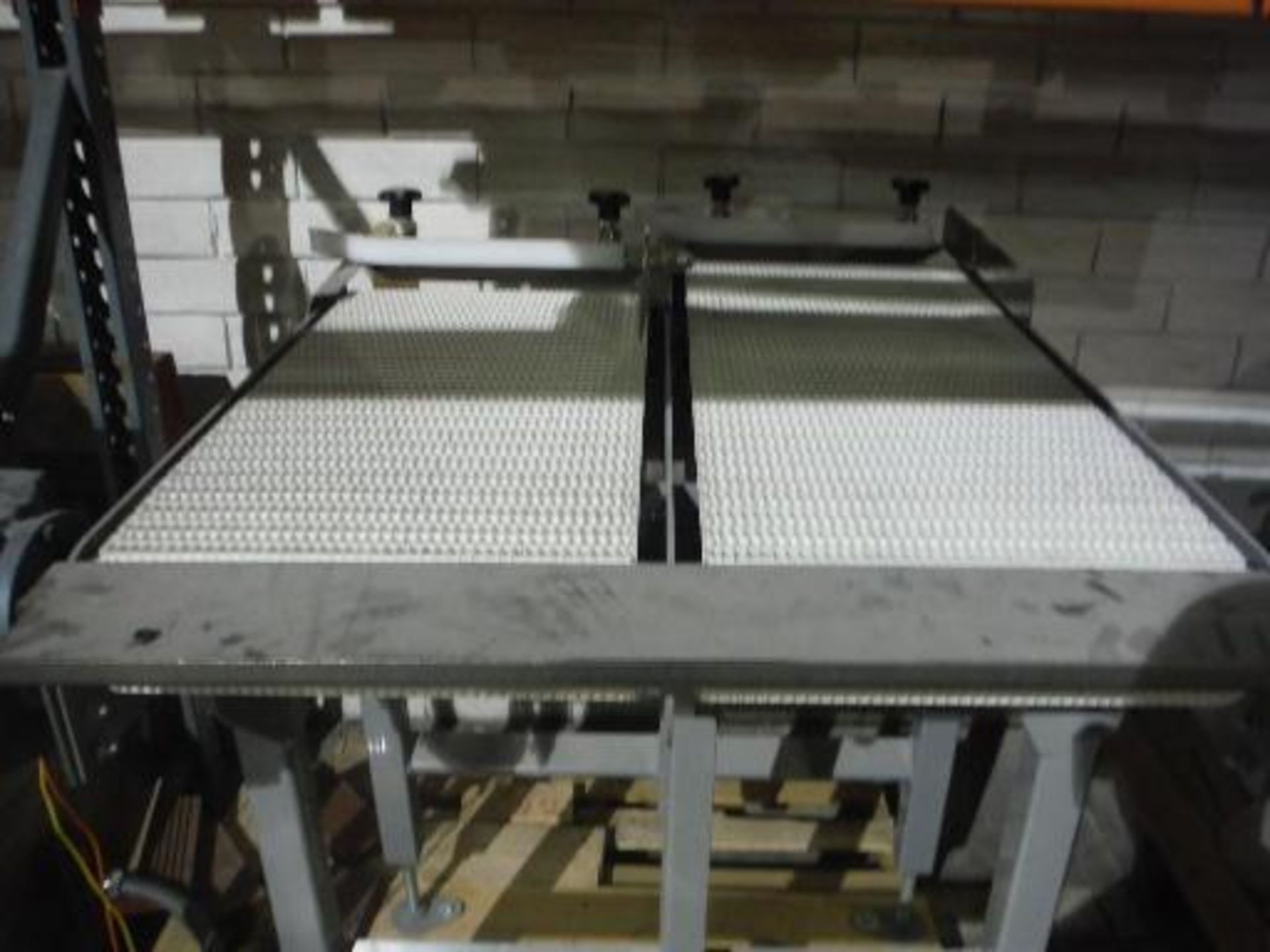 Powered Sanitary Dual belt Conveyor, Side 1 - 34in long x 14in wide, Side 2 - 25in long x 14in - Image 3 of 3