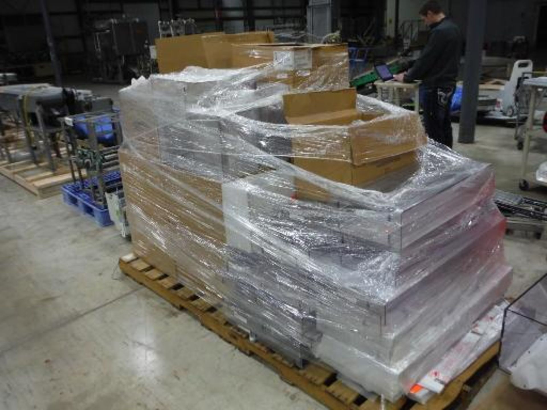 Plexi-glasscovers, w/ pallet of new air filters This item located in Grand Rapids, Michigan **__ A - Image 2 of 4