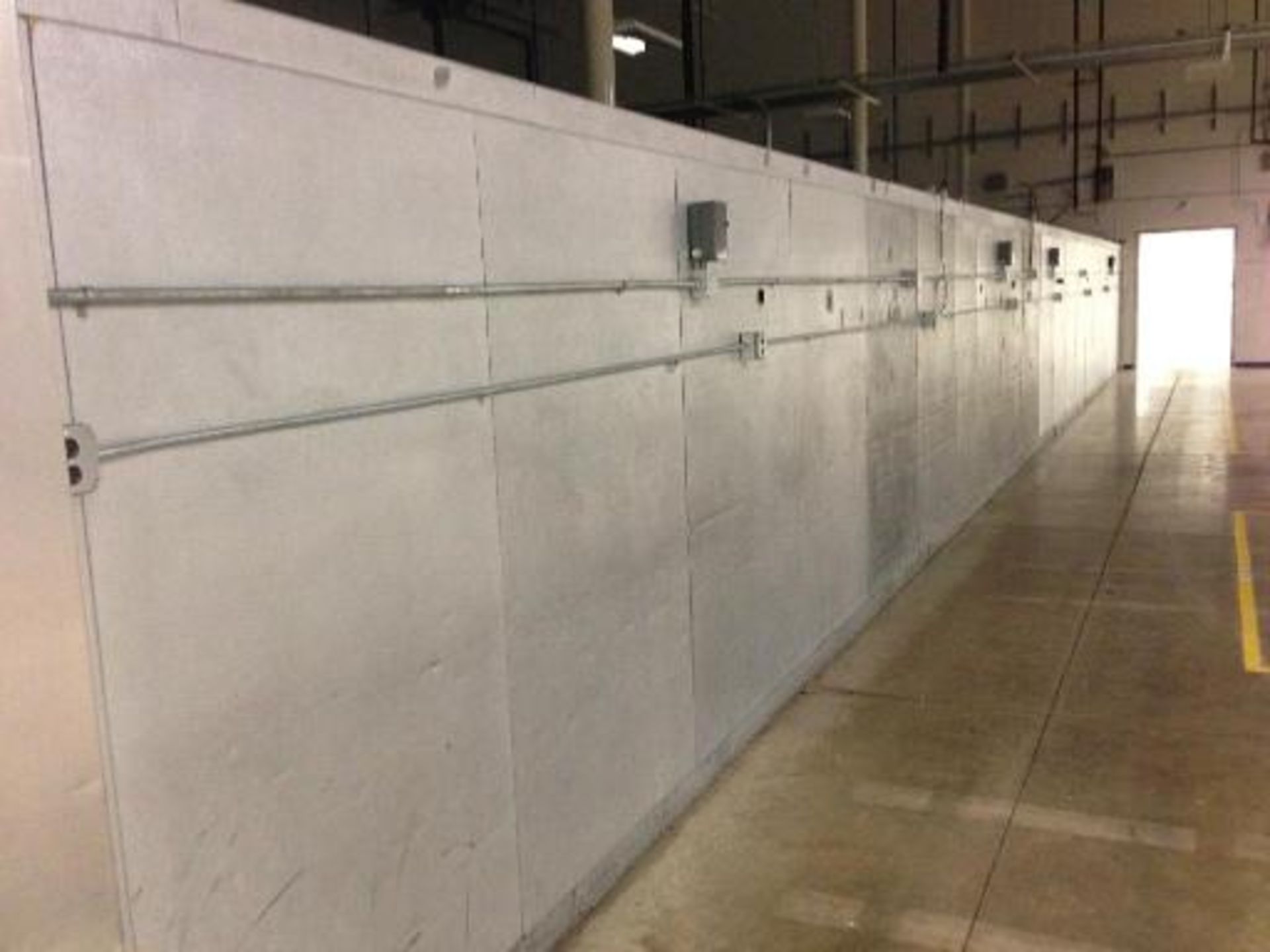 Line 4 cooling tunnel, 80 feet long, 25 inch wide belt, 8 foot wide box, KolPack cam lock panels - Image 3 of 7