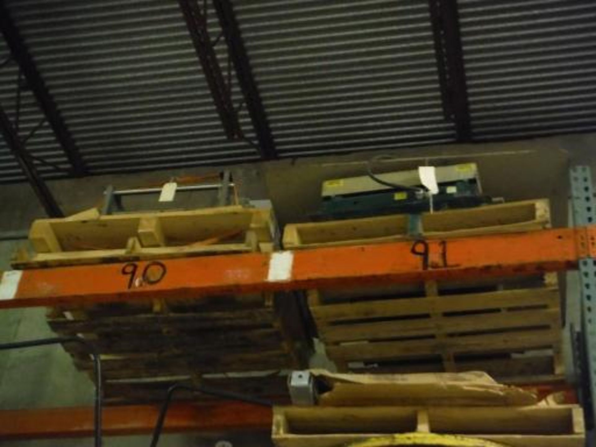 Contents of Shelf: Scissor lift and small conveyor (ET-25963) Located In Farmers Branch, Texas (