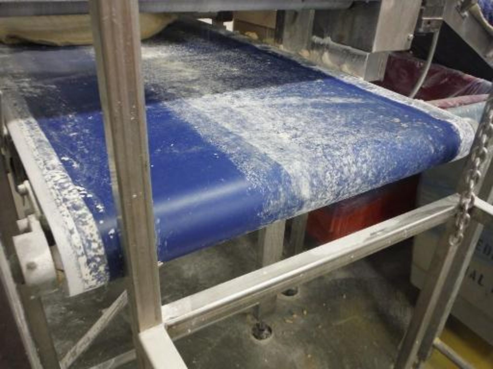 Dough conveyor, 16 ft. long x 31 in. wide x 52 in. tall, SS frame, with drive   __This item is - Image 2 of 4