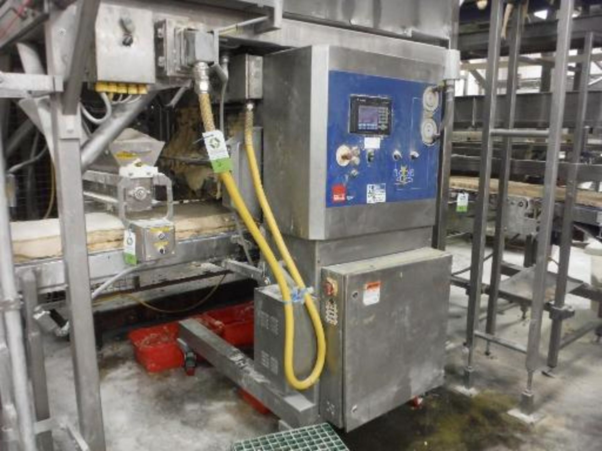 Fritsch 3 roll extruder, Model RDP 600 05247-051.00, SN 9711-0016, approx. 26 in. wide rolls,
