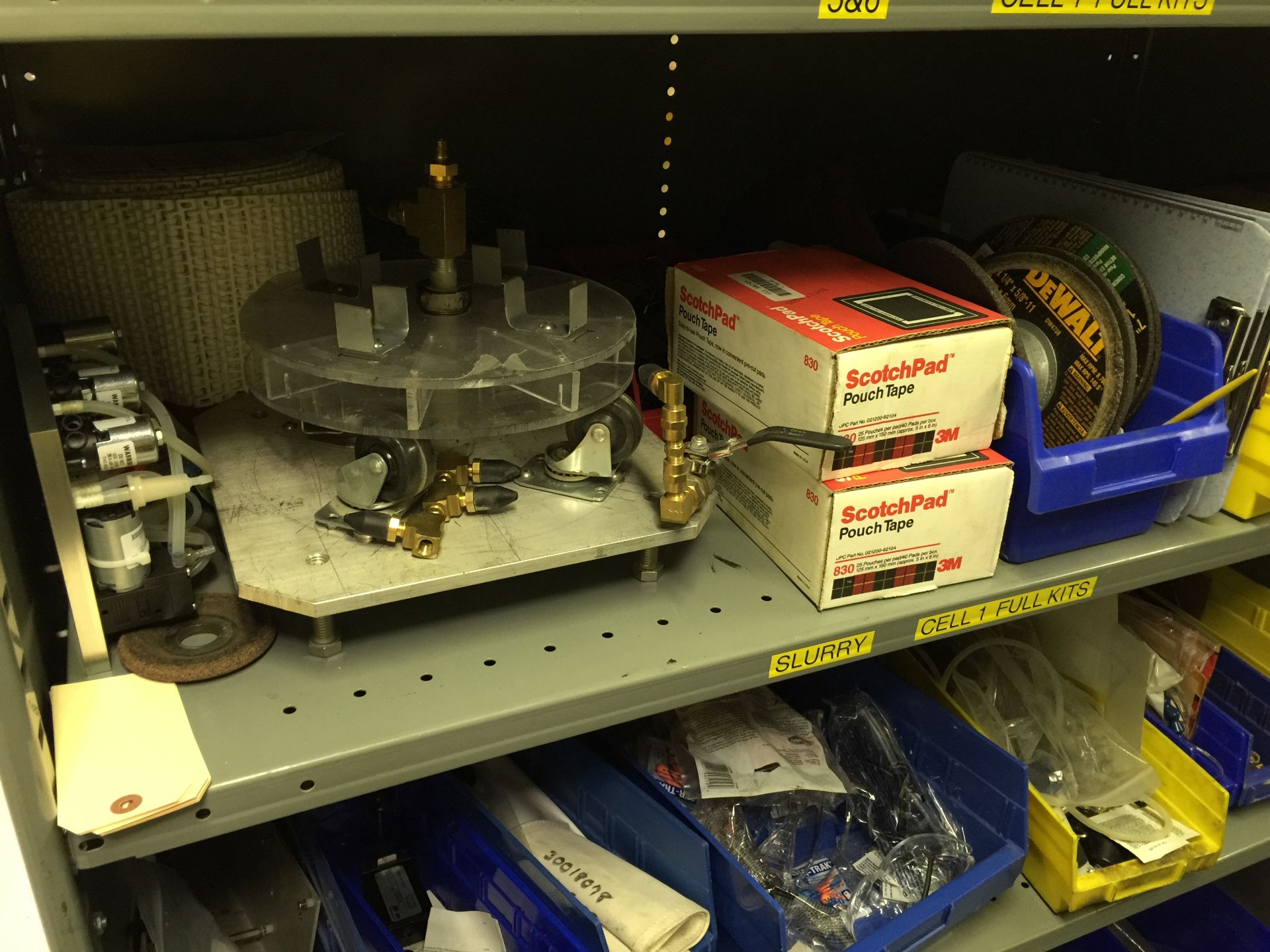 (9) sections grey metal shelving with misc. contents.  (LOT). Located in Marion, Ohio - Image 4 of 8