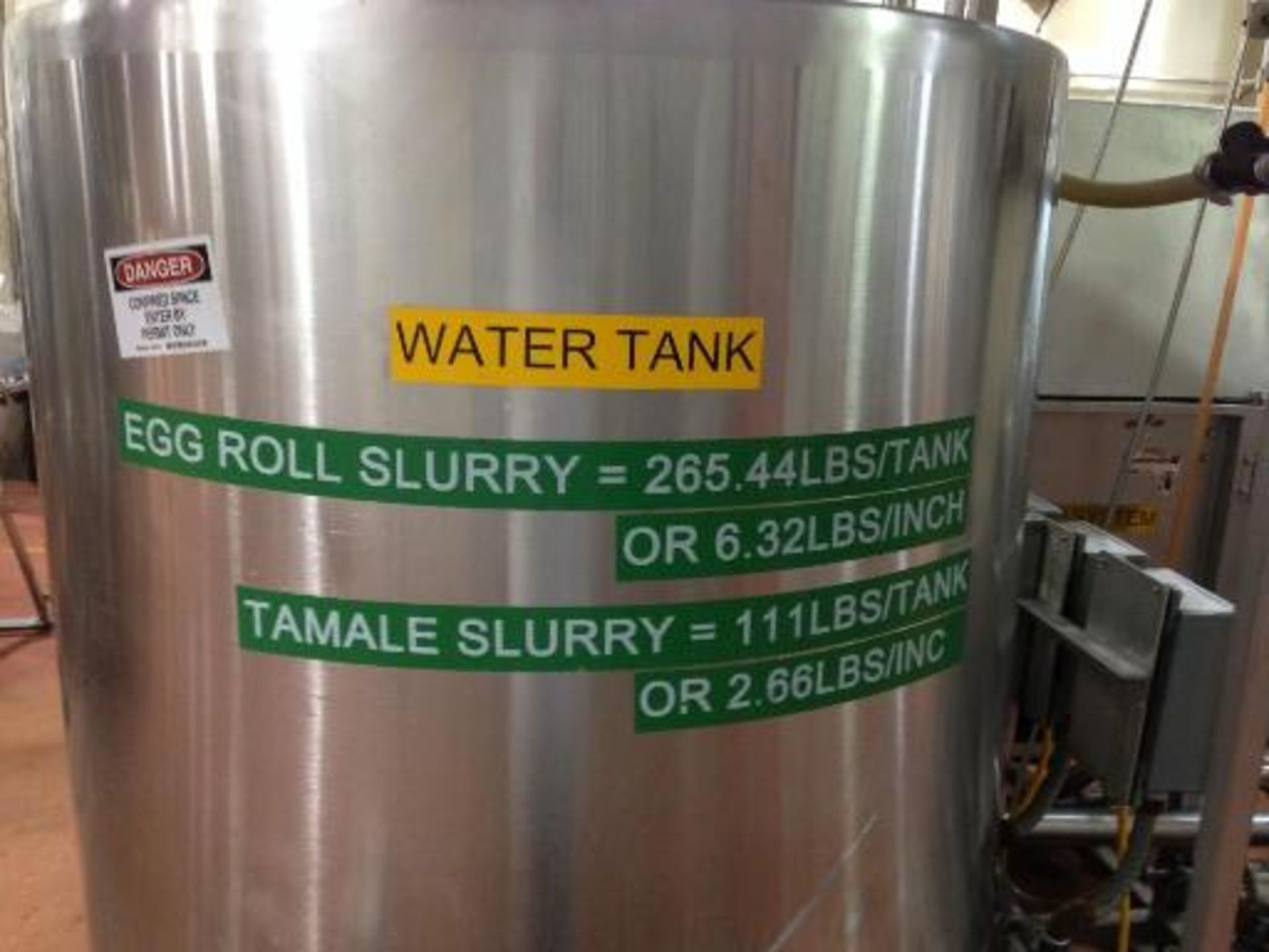 Stainless Steel Single Wall Tank, flat bottom, 4 foot dia. X 5 feet tall, 1/2 hp Lightnin - Image 2 of 13