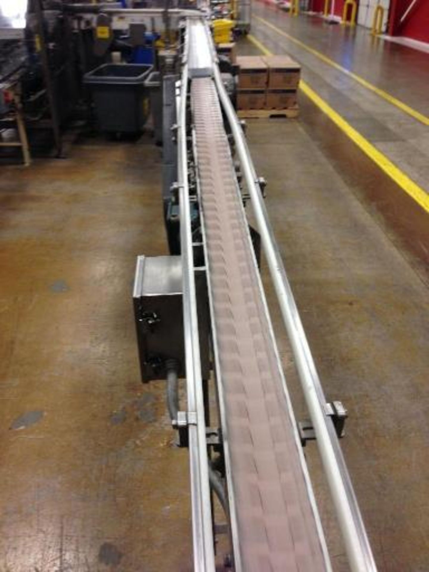 PSA SS conveyor 3.5 inch table top chain x 16 feet long. Located in Marion, Ohio Rigging Fee: $200 - Image 3 of 6