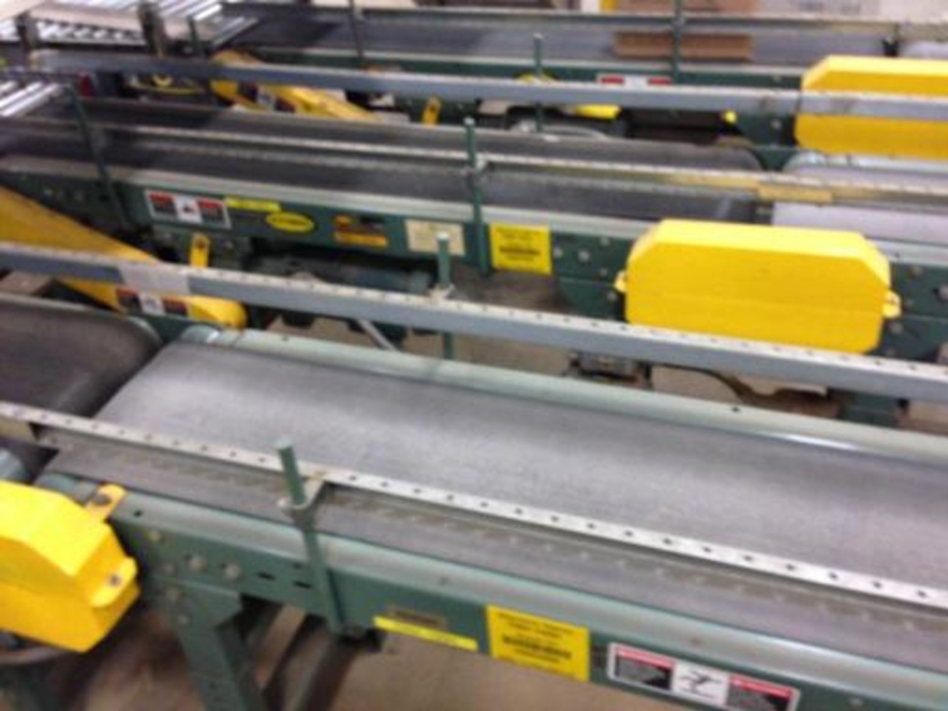 Hytrol belt conveyor 16 inch x 5 feet long. Located in Marion, Ohio Rigging Fee: $200