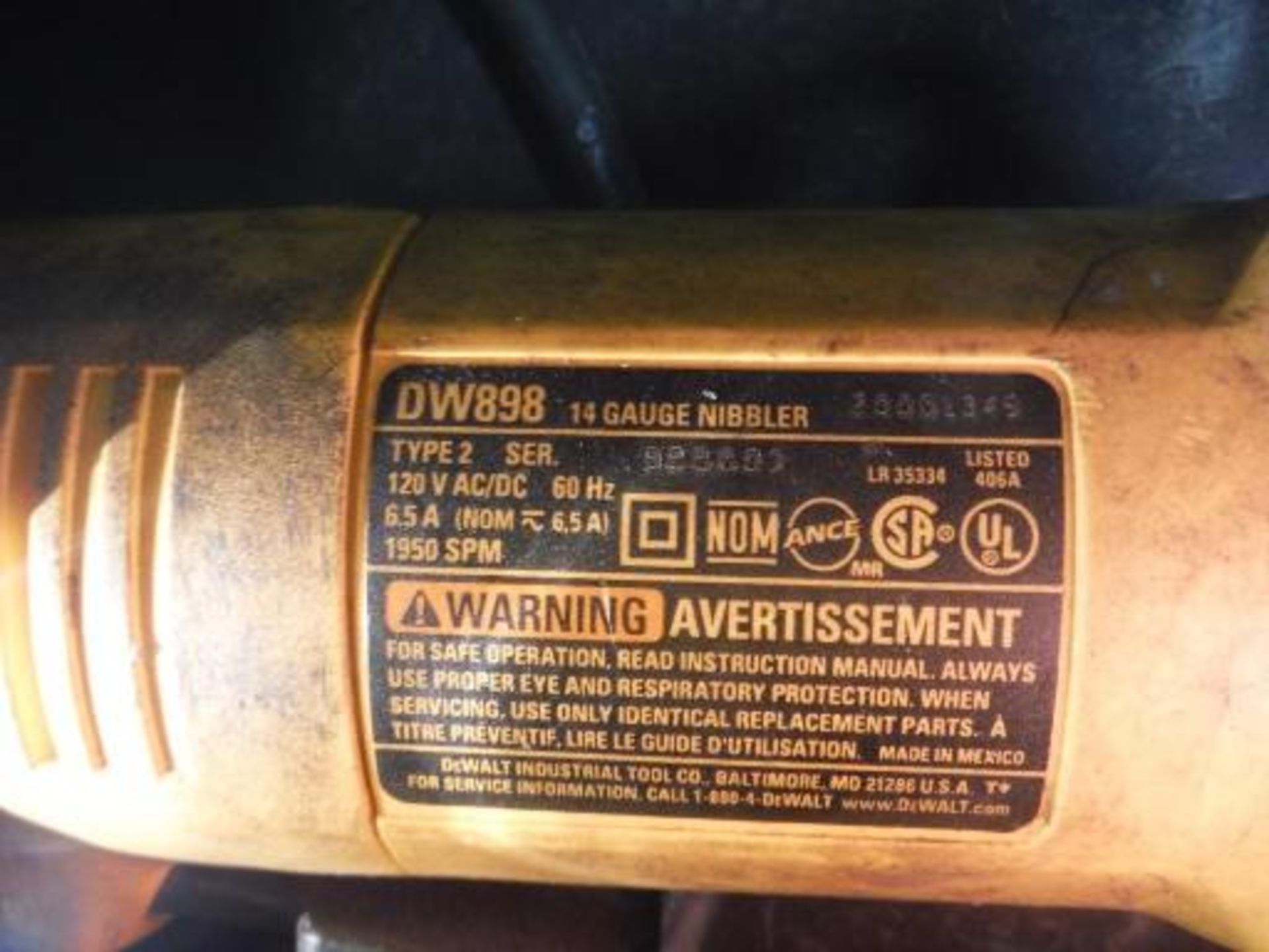 (1) Dewalt electric drill, (1) Dewalt 14 Gauge Nibbler. Located in Marion, Ohio Rigging Fee: $25 - Image 5 of 5