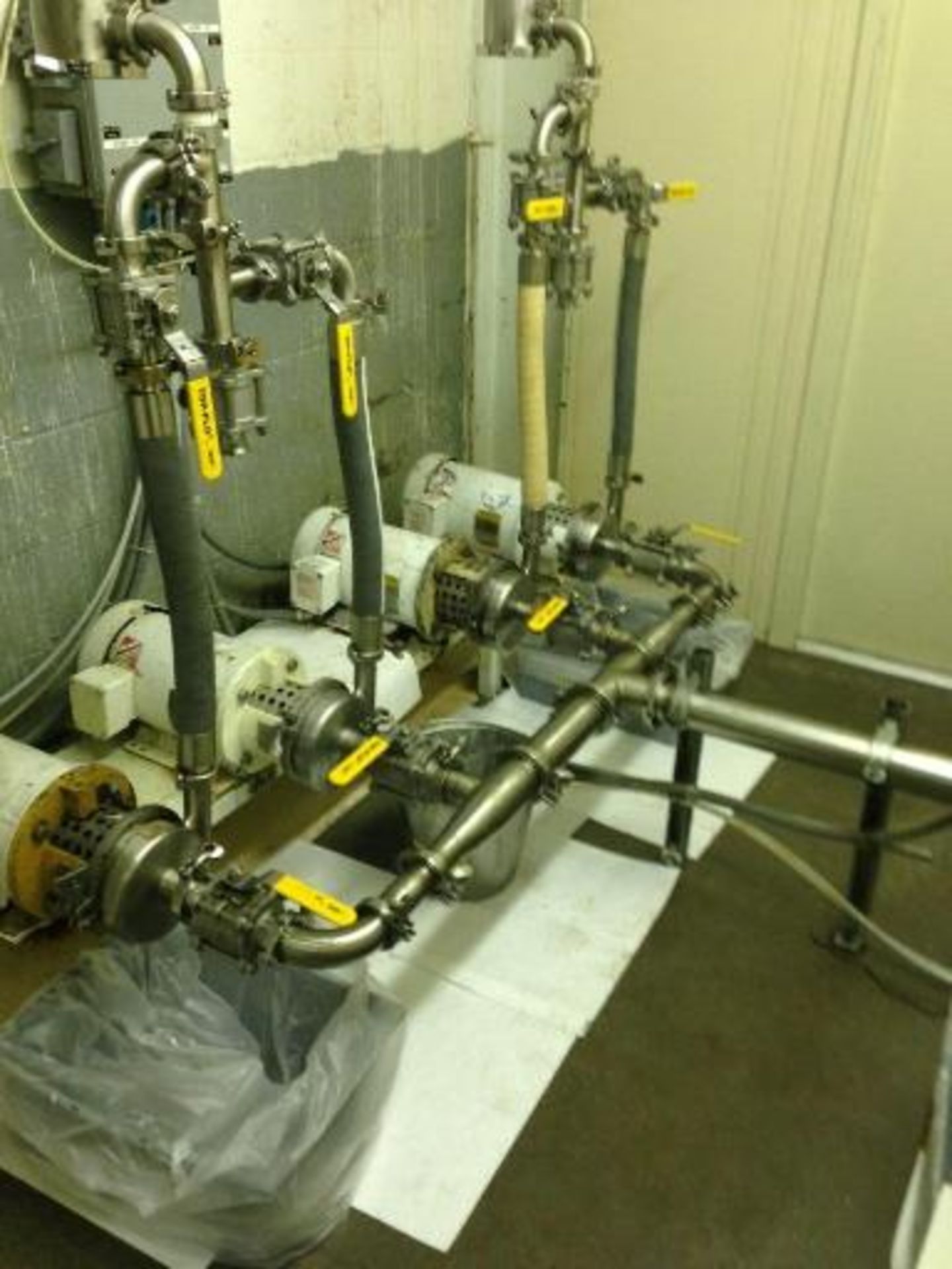 (6) 5 hp APV Centrifugal pumps oil pump room with ball valves and controls. Located in Marion, Ohio - Image 2 of 11