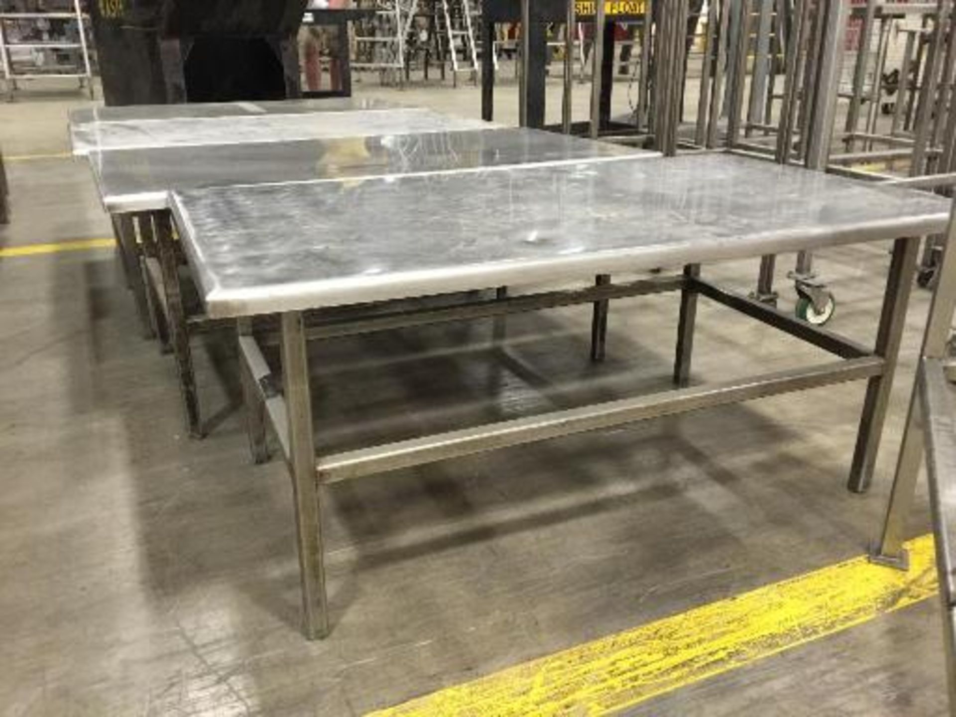 SS table (EACH). Located in Marion, Ohio Rigging Fee: $25 - Image 3 of 4