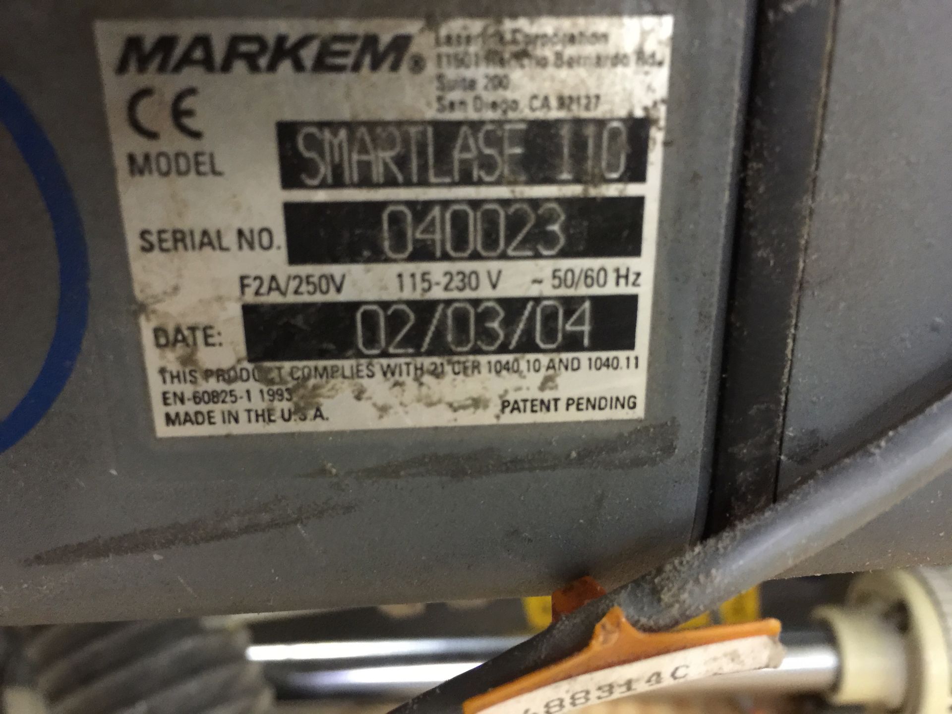 Markem smart laser. Located in Marion, Ohio Rigging Fee: $150 - Image 6 of 6