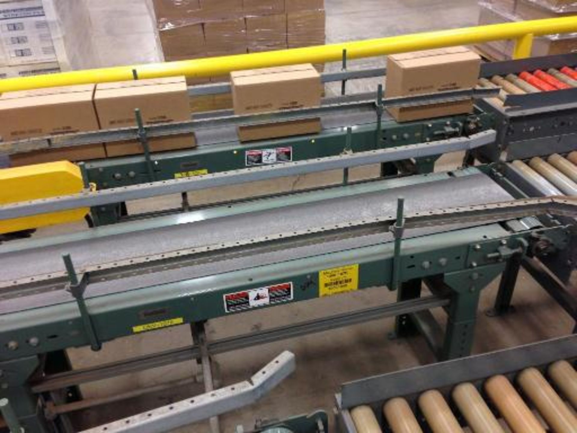 Hytrol belt conveyor16 inch x 5 feet long. Located in Marion, Ohio Rigging Fee: $200