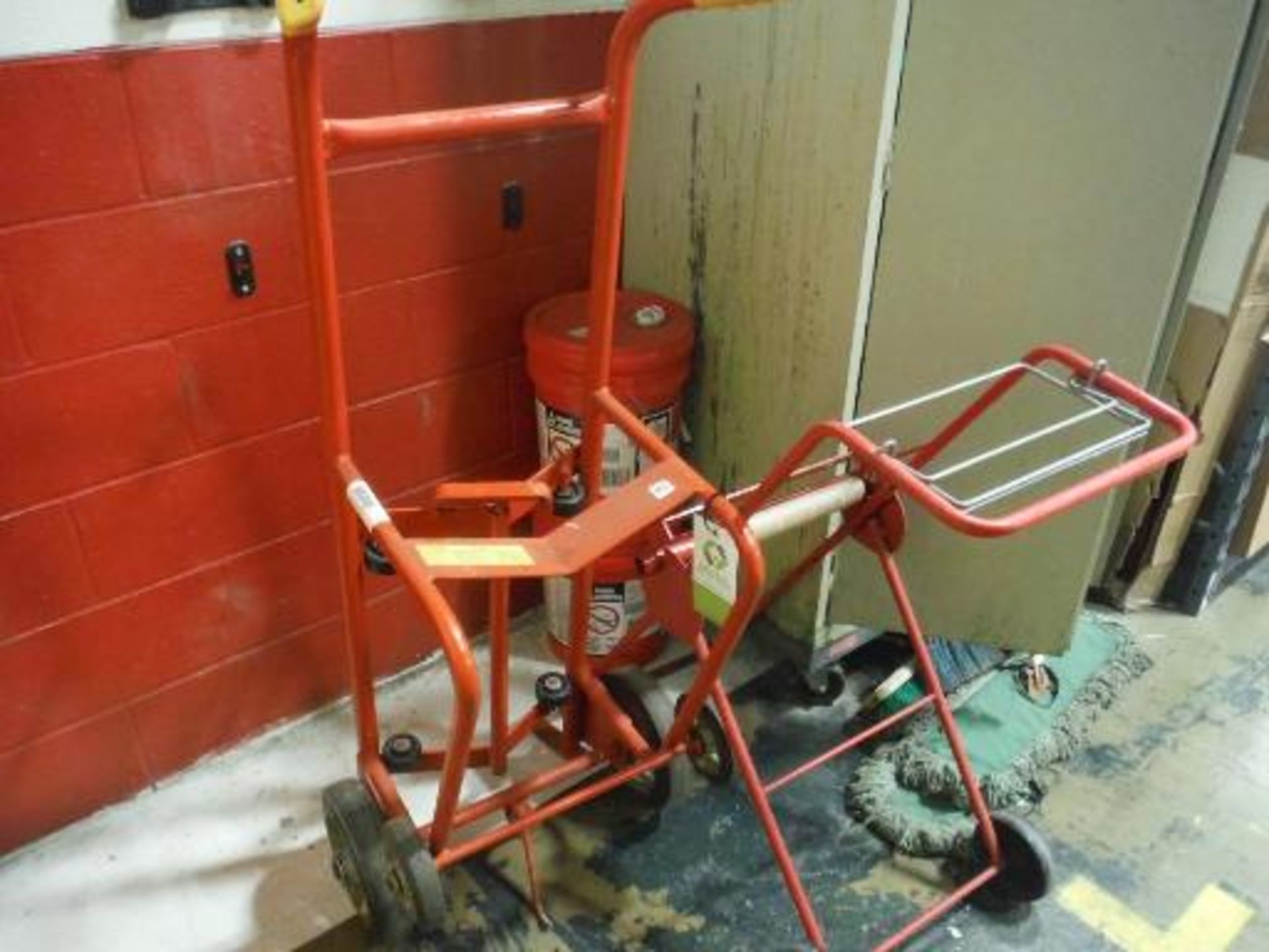 Barrel Cart with miscellaneous cart. Located in Marion, Ohio Rigging Fee: $50