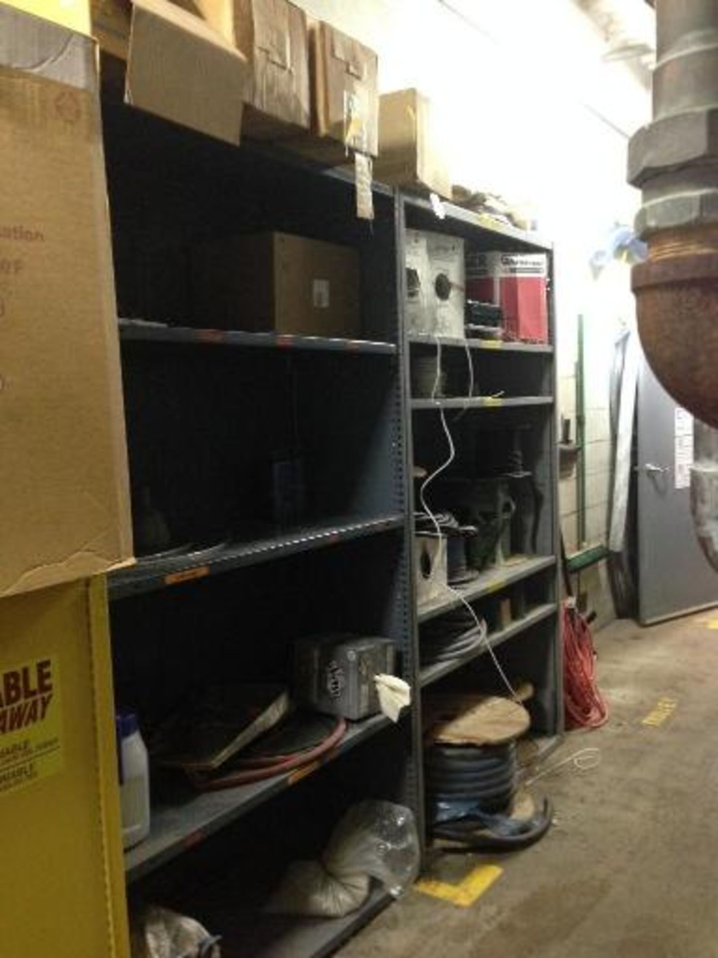 Flammable cabinet; shelves and inventory. Located in Marion, Ohio Rigging Fee: $150 - Image 7 of 8