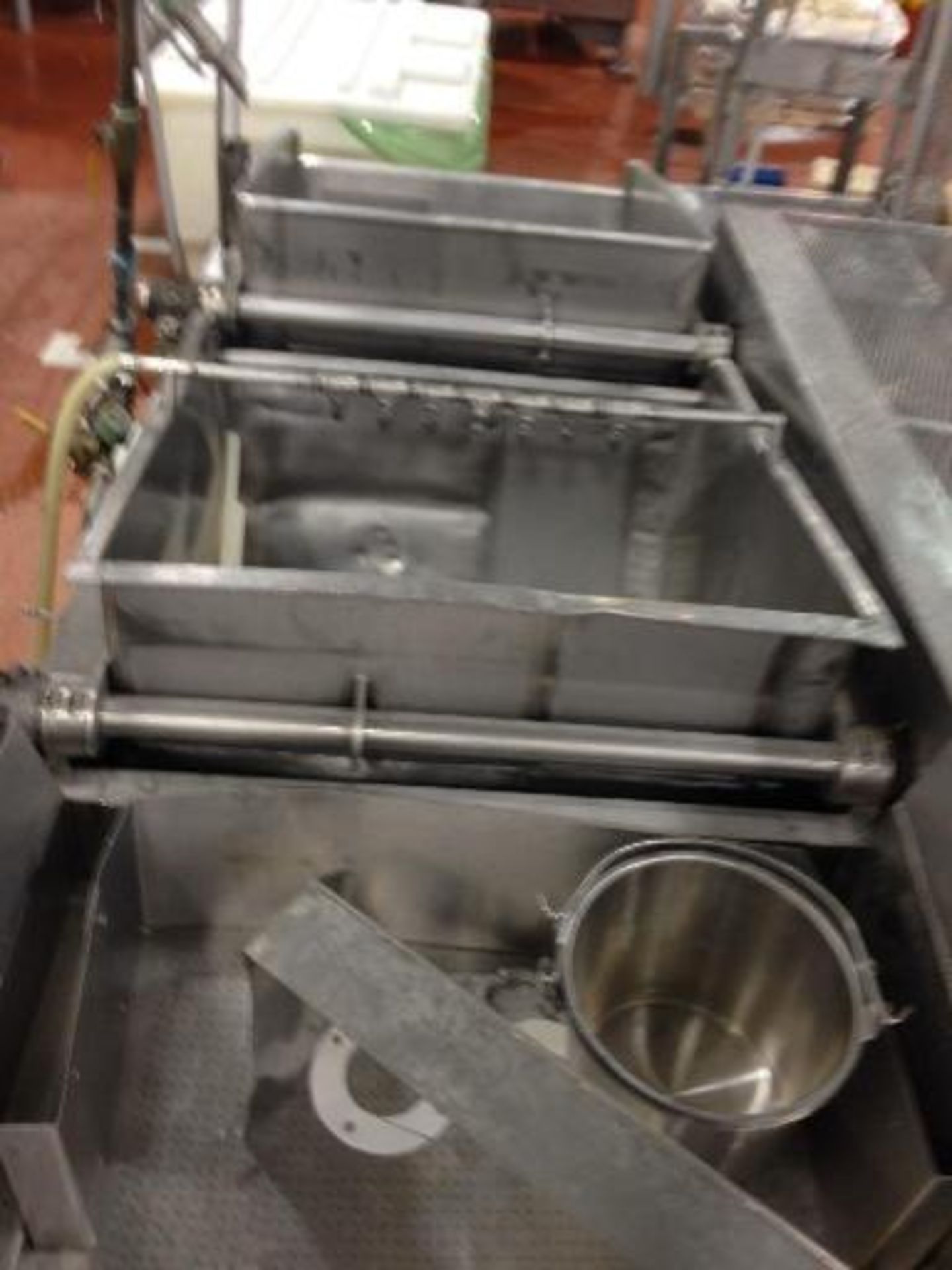 Stainless Steel Batch Blanching Tub, Wash Tub and Drain Table, Chain Drive Dump, 6 feet wide x 9 - Image 2 of 8