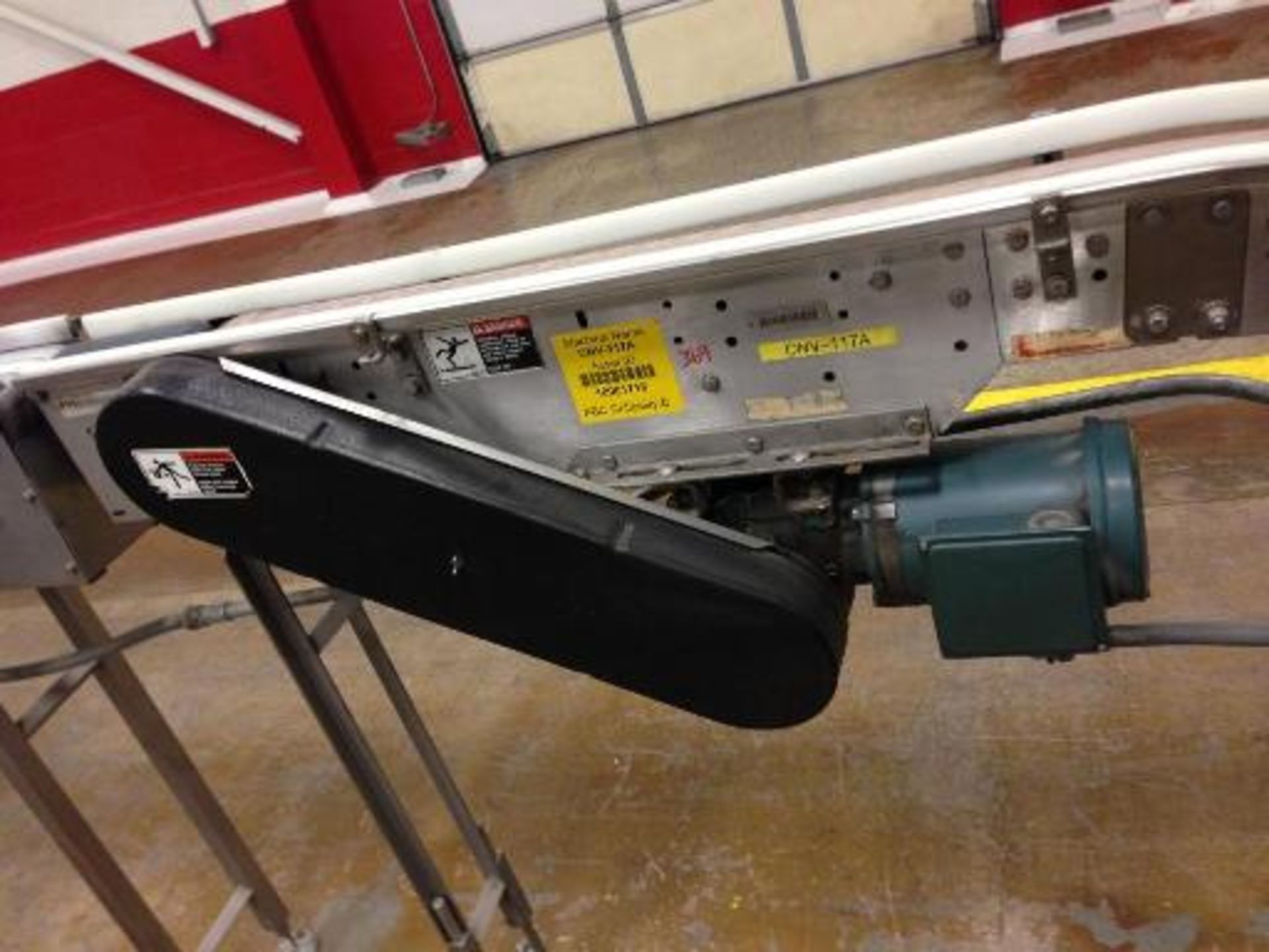 PSA SS conveyor 3.5 inch table top chain x 16 feet long. Located in Marion, Ohio Rigging Fee: $200