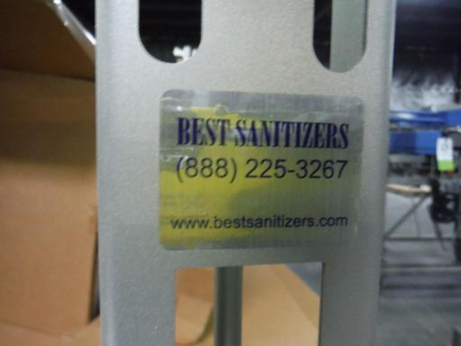 (4) Best Sanitation foot operated pump dispensor, SS frame (LOT) This item is located in - Image 2 of 2