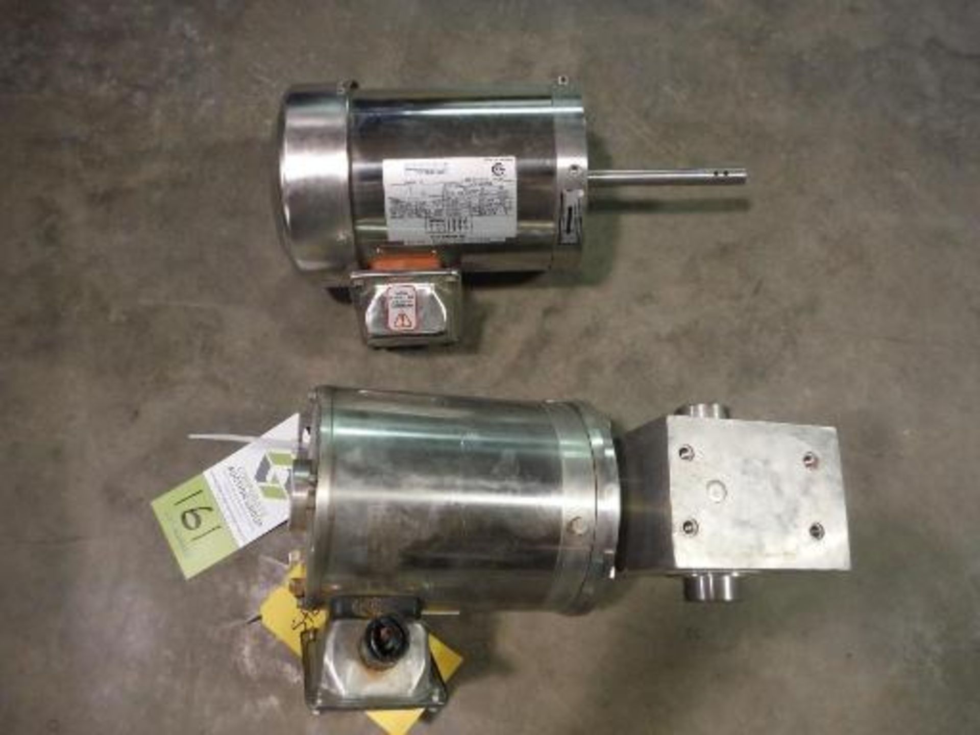Sterling Electric 1 HP Motor, 3-Phase, Frame-56CZ (without gearbox), Sterling Electric 1/2 HP Motor,