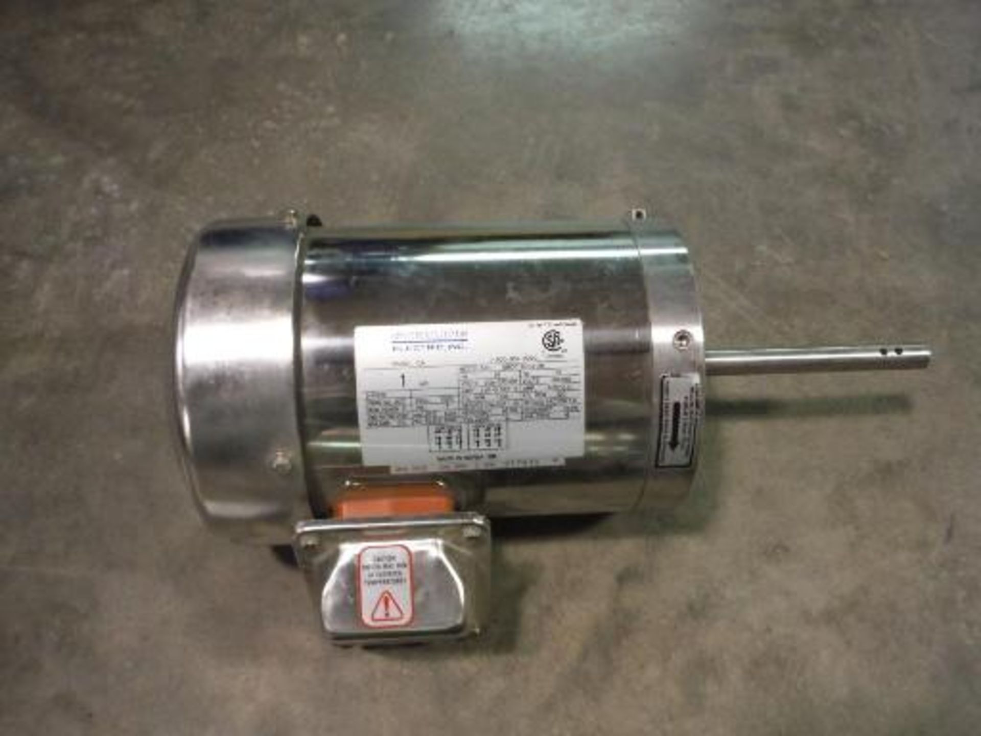 Sterling Electric 1 HP Motor, 3-Phase, Frame-56CZ (without gearbox), Sterling Electric 1/2 HP Motor, - Image 3 of 5