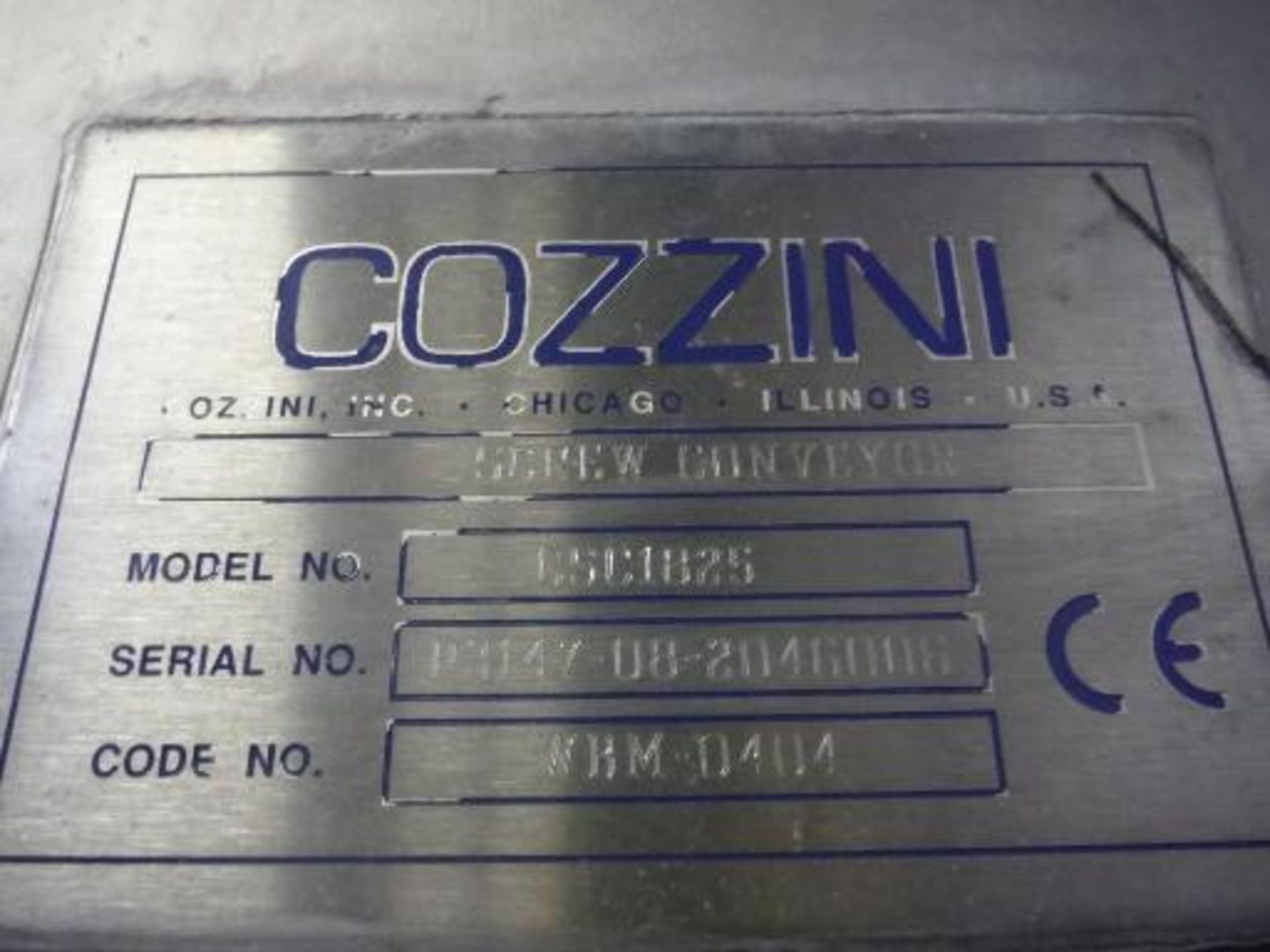 Cozzini Horizontal Screw Conveyor, Model CSC1825, SN P3147-08-2046006, Code WBM-0404, 42 ft long x - Image 2 of 7