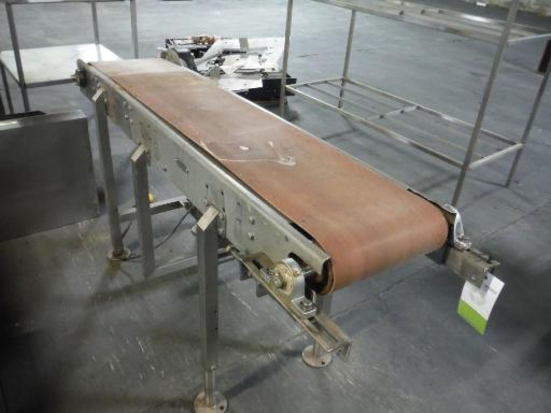 Powered belt conveyor, 66 in. long x 12 in. wide x 32 in. tall, SS Frame, 1/2 hp drive This item - Image 2 of 2