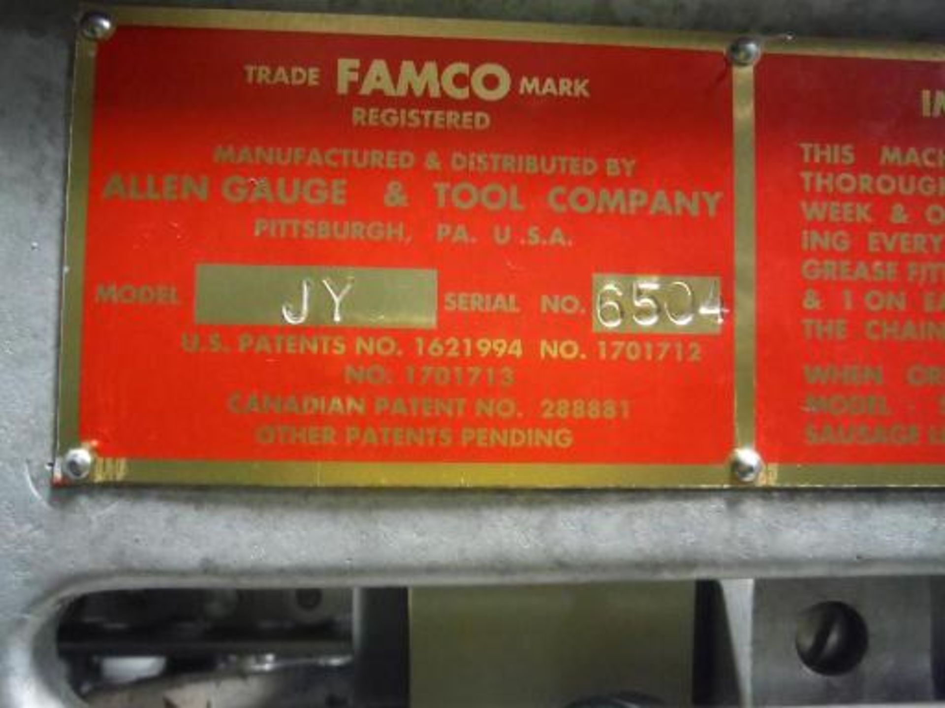 Famco linker, Model JY, SN 6504 This item is located in Kansas **__ A Rigging Fee of $25 will be due - Image 4 of 4