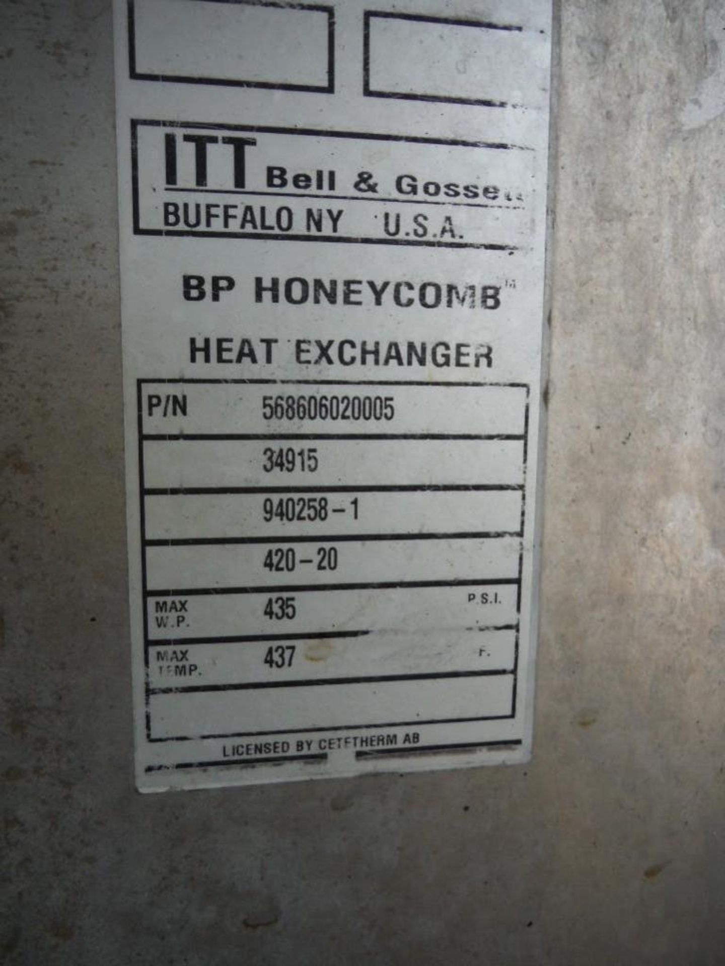 Bell & Gosesett series 3530 Pump w/ 3/4 HP Motor and heat exchanger / Rigging Fee: $65 - Image 2 of 2