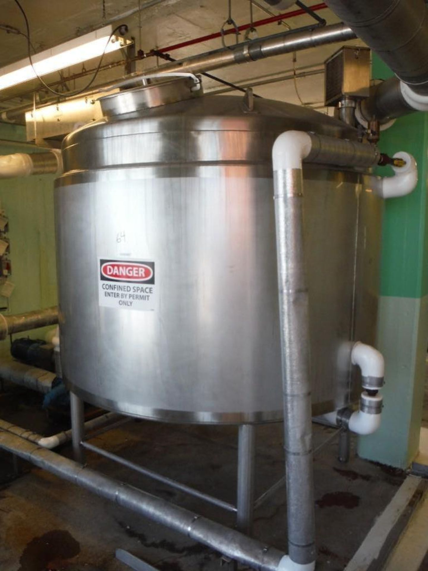 General Oil Company, S.S. jacketed tank, 5ft x 6ft8in / Rigging Fee: $350