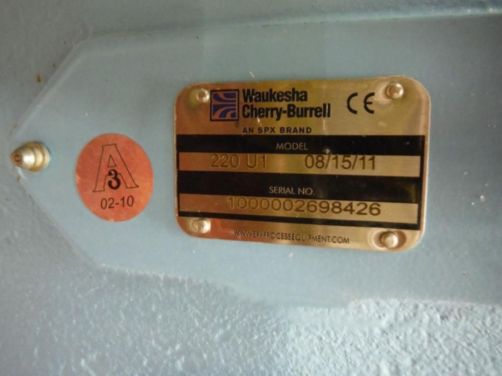 Waukesha pump, Model: 220U1, S/N: 385526, w/ 10 HP motor  Rigging Fee: $30 - Image 4 of 5
