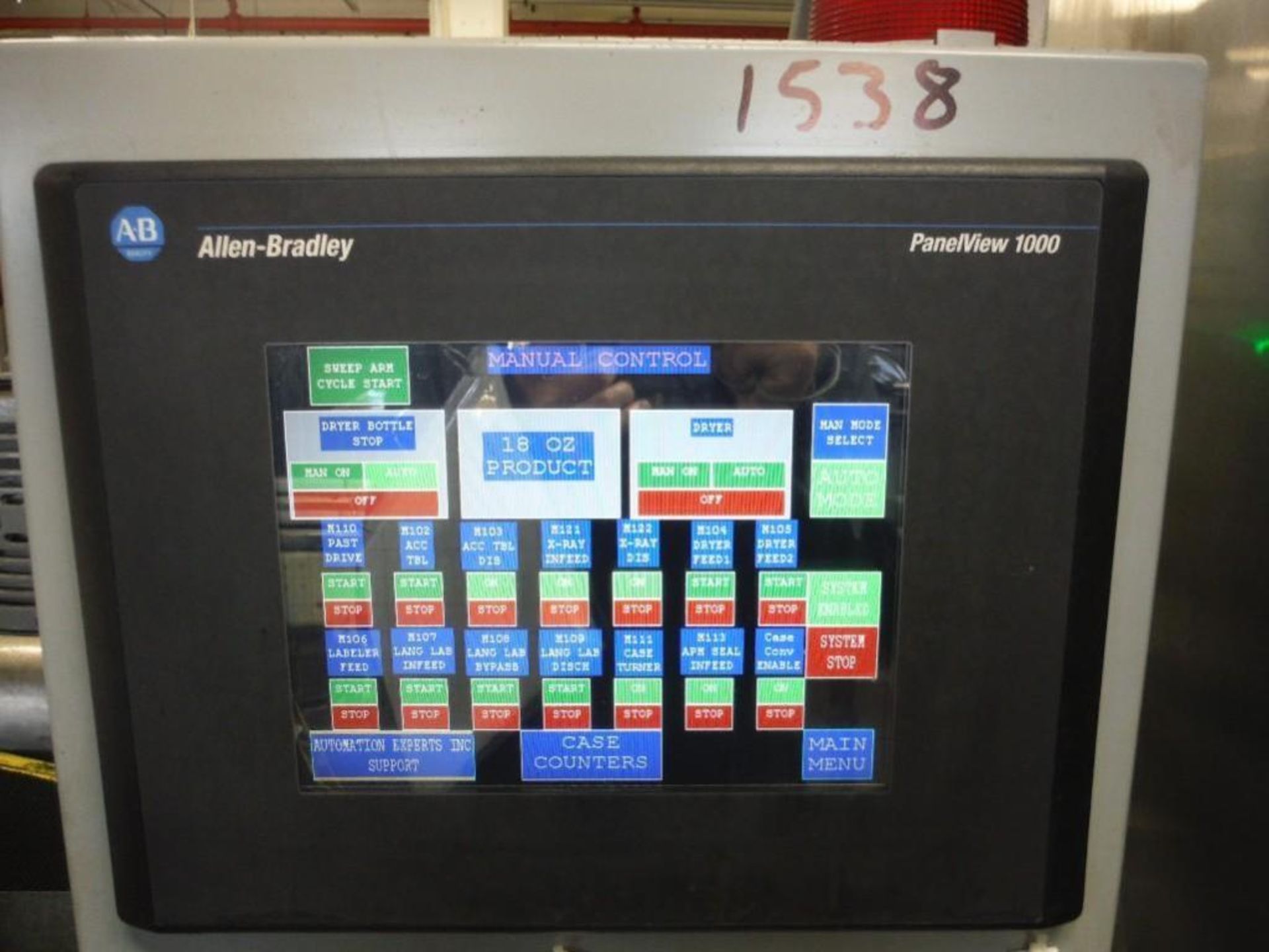 Control Panel w/ AB Panelview 1000, 17in x 12in x 14in  Rigging Fee: $40