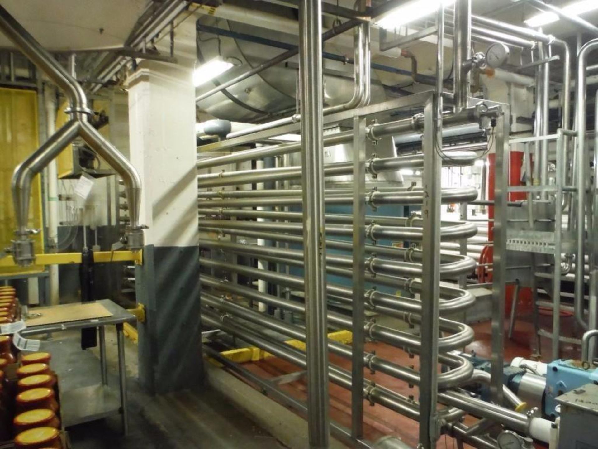 S.S. Tube in Tube Chiller, 21ft long x 24in wide x 72in tall, (9 tube)  Rigging Fee: $1000