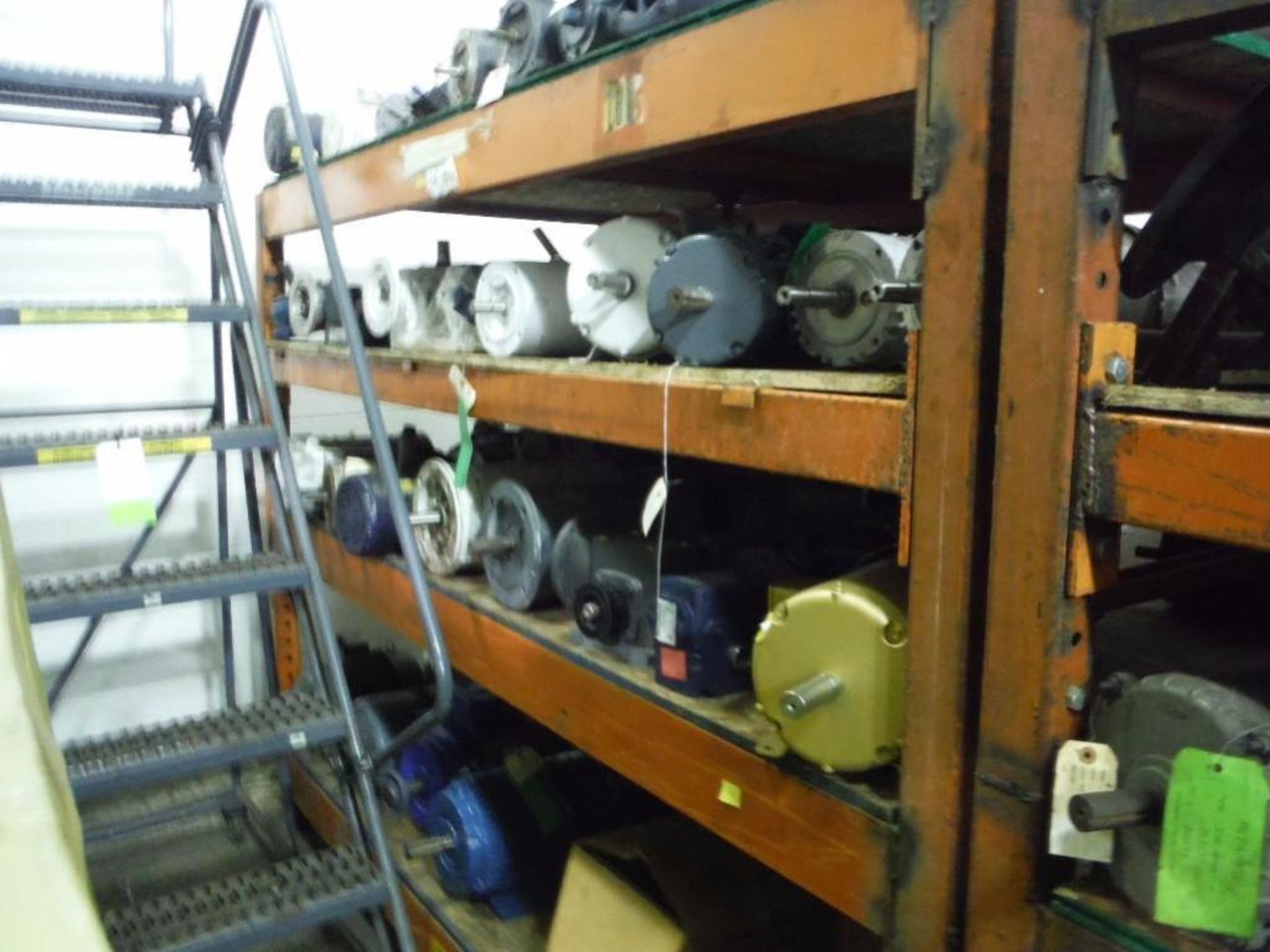 (1) Section of Pallet Racking, 91in x 41in x 72in, w/ misc. motors and pumps  Rigging Fee: $100