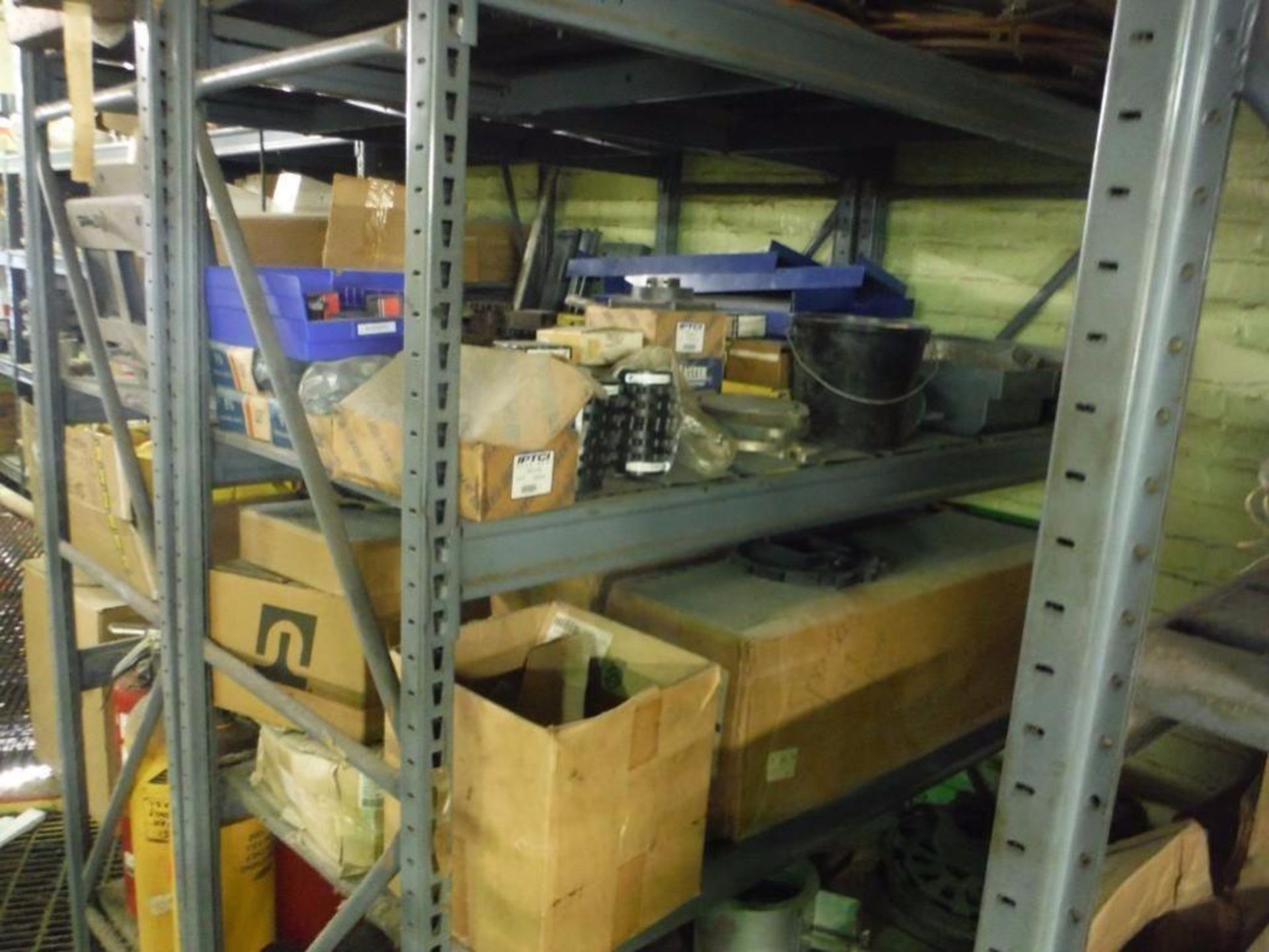 10 Shelves & content: Miscellaneous valves, fittings, brushes, and parts  Rigging Fee: $1000 - Image 13 of 14