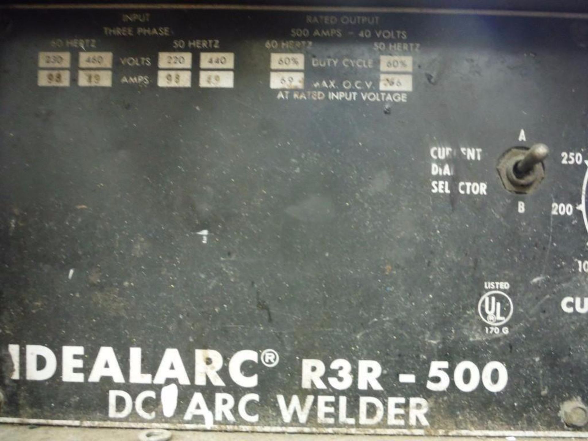 Lincoln Idealarc R3R-500 DC Arc Welder  Rigging Fee: $25 - Image 2 of 3