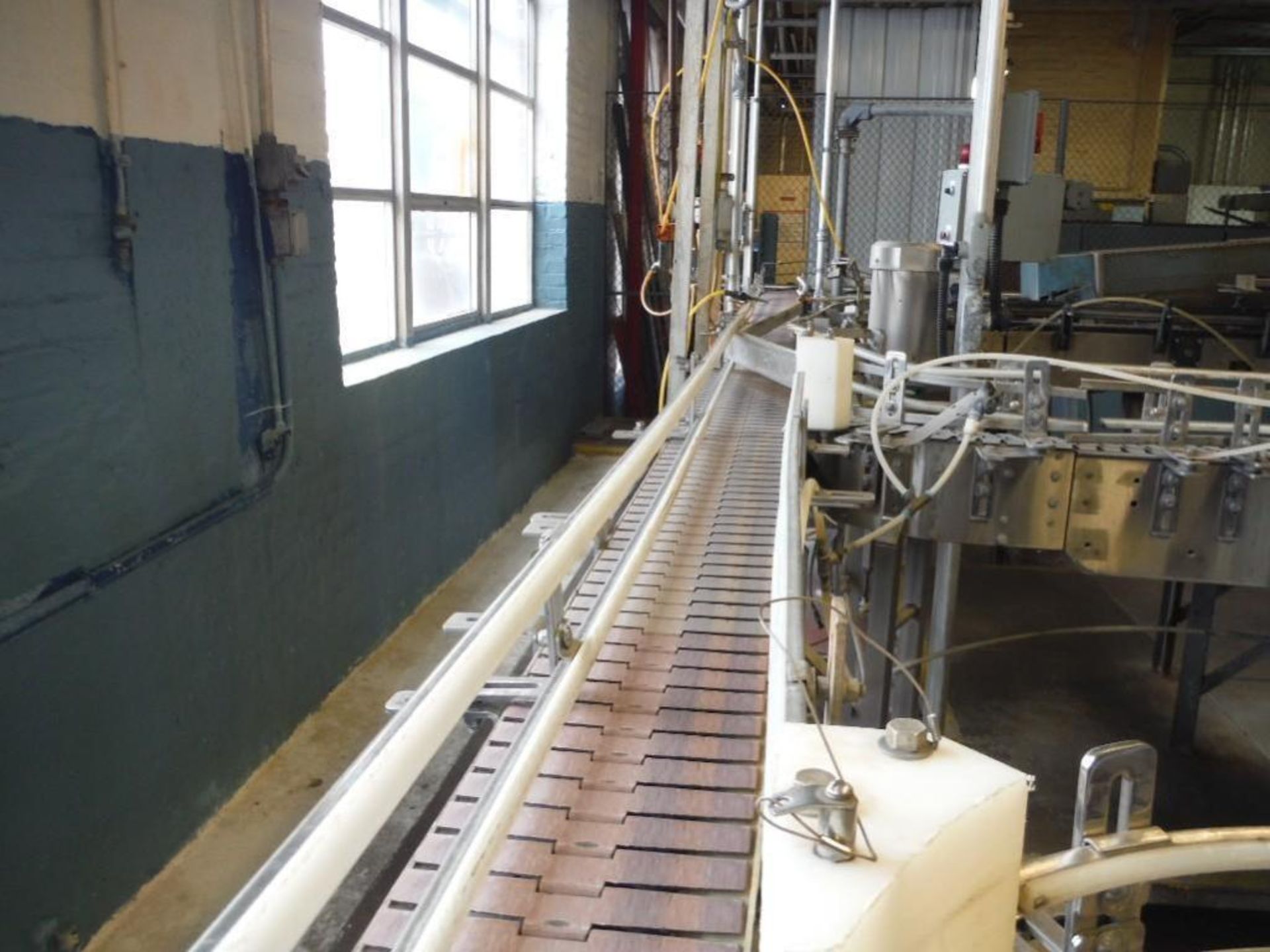 S.S. Table Top Power Conveyor, 22ft x 7 1/2in x 40in tall - NO BELT  Rigging Fee: $250 - Image 2 of 4