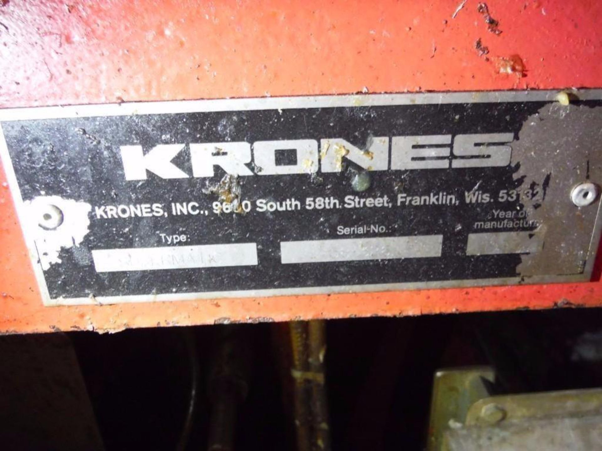 Krones supermatic labeler (incomplete)  Rigging Fee: $250 - Image 8 of 9
