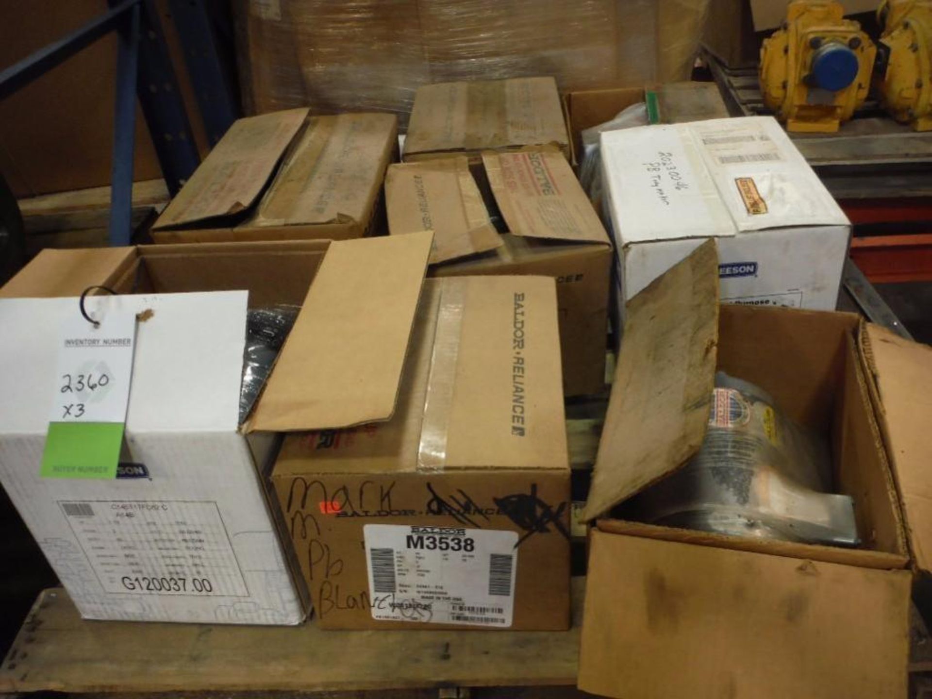 (1) Pallet of New Motors, (1) Pallet of Miscellaneous air duct hose, (1) Pallet of misc. pumps and - Image 2 of 4