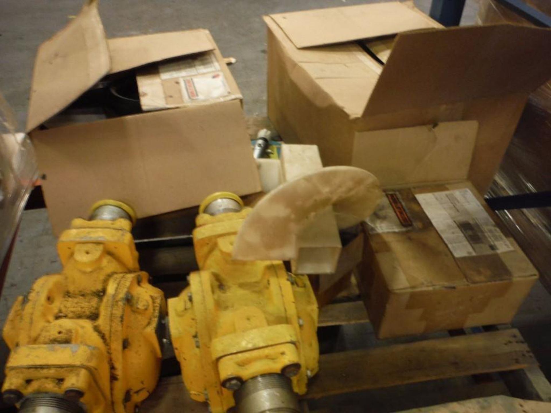 (1) Pallet of New Motors, (1) Pallet of Miscellaneous air duct hose, (1) Pallet of misc. pumps and - Image 3 of 4