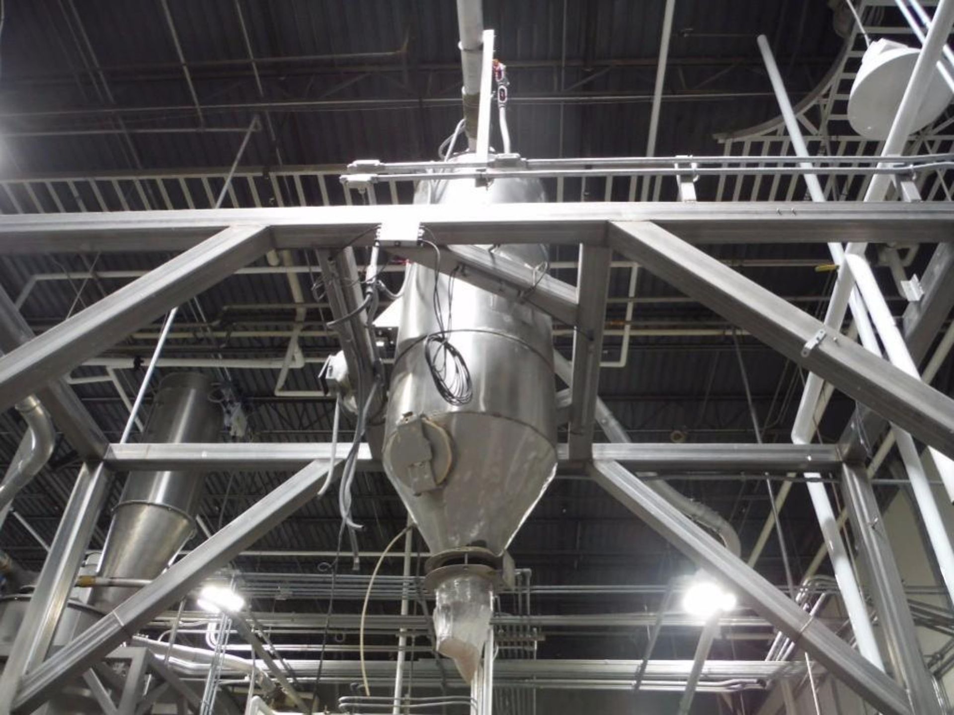 SS hopper with Flour mixer, scale and water control, rice lake scale control, Allen-Bradley PanelVie