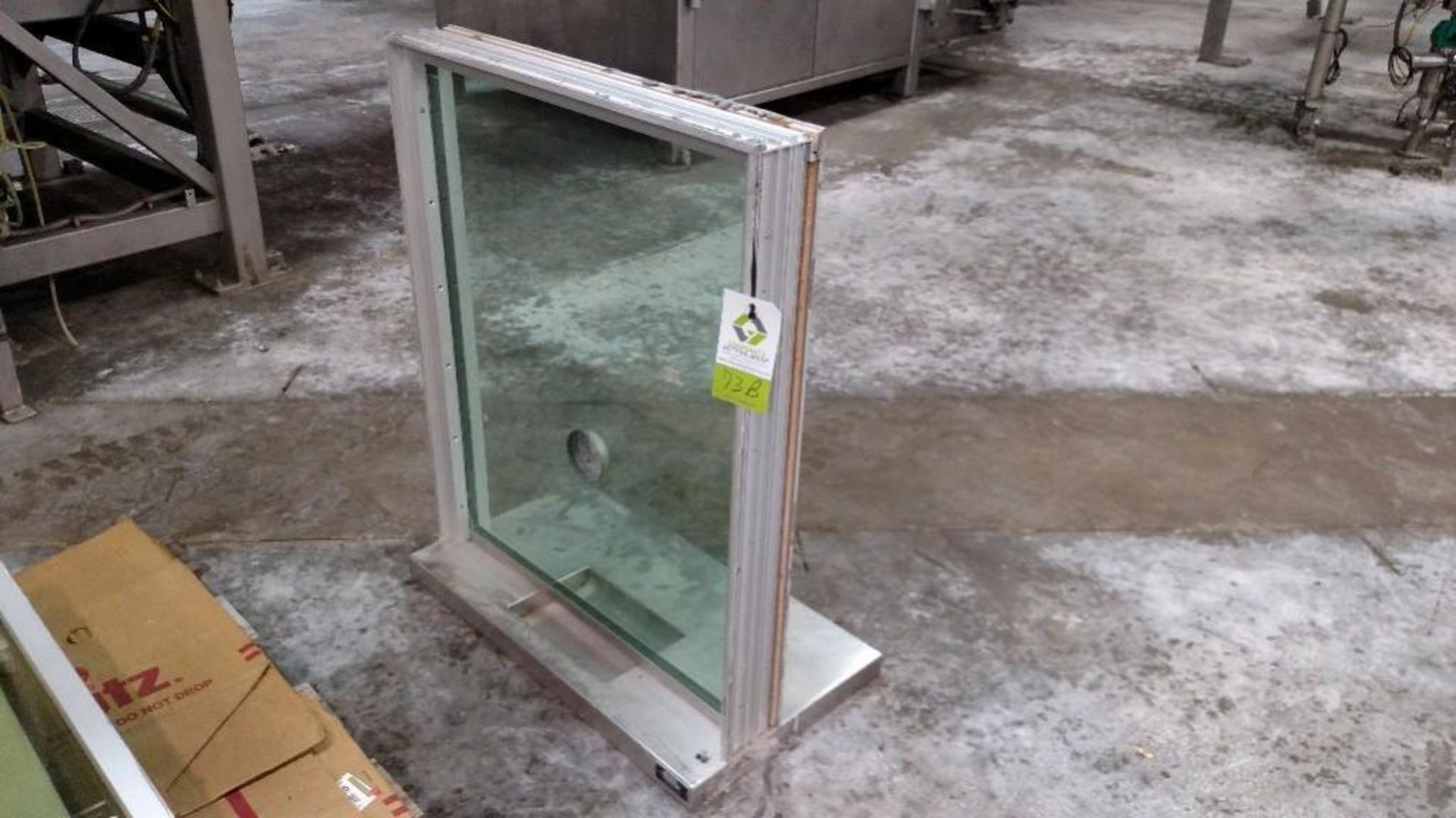 CRL security window, 32 in. wide x 40 in. tall x 2 in. thick/ Rigging Fee: $10