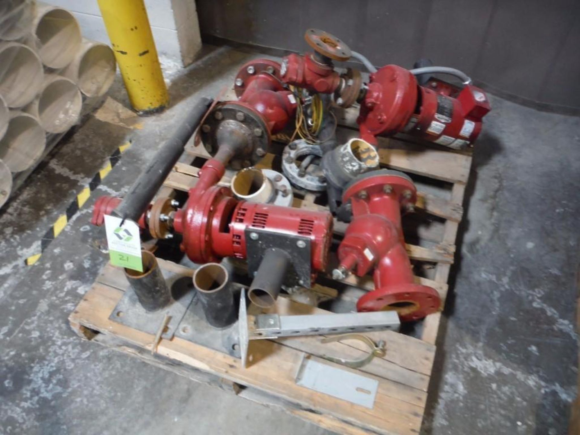 Assorted pumps and flanges / Rigging Fee: $25