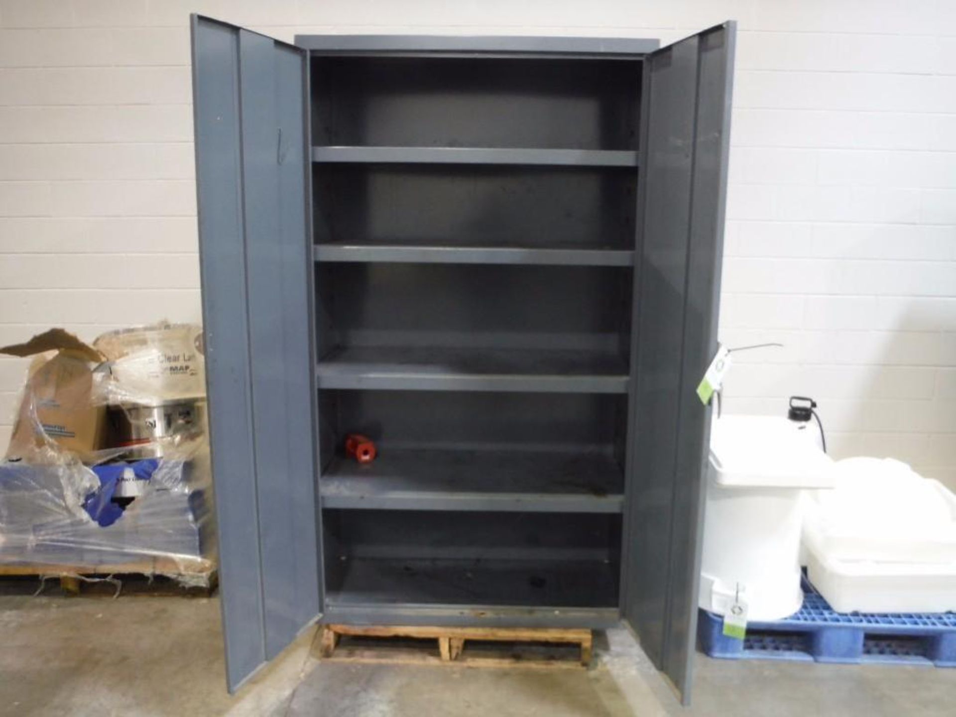 (2) mild steel storage cabinets / Rigging Fee: $50 - Image 2 of 2