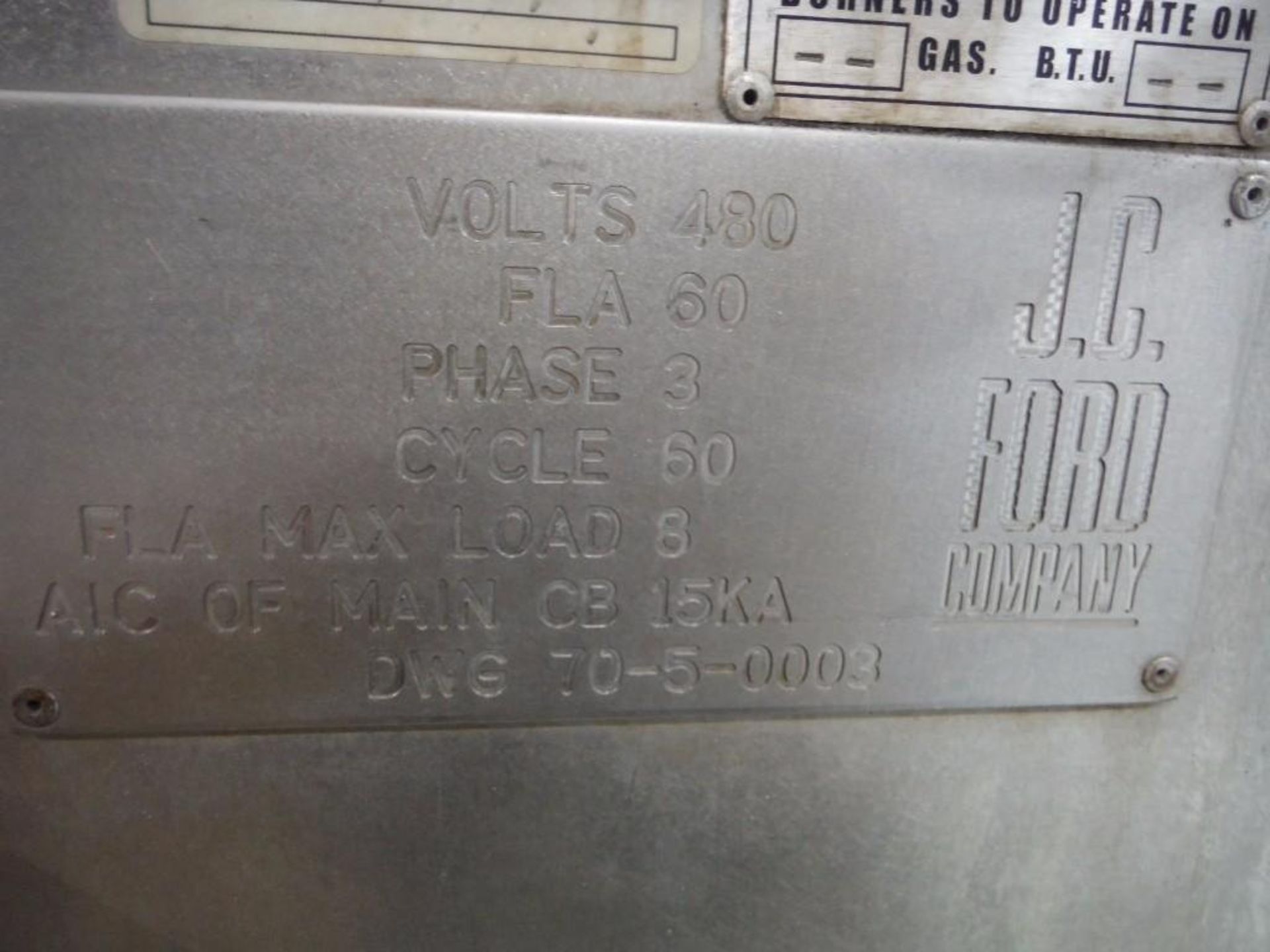 Bulk bid for 95-100 including (1) JC ford proofer/dough feeder, Model PCHV-190-8, SN PC031102, (1) J - Image 8 of 30